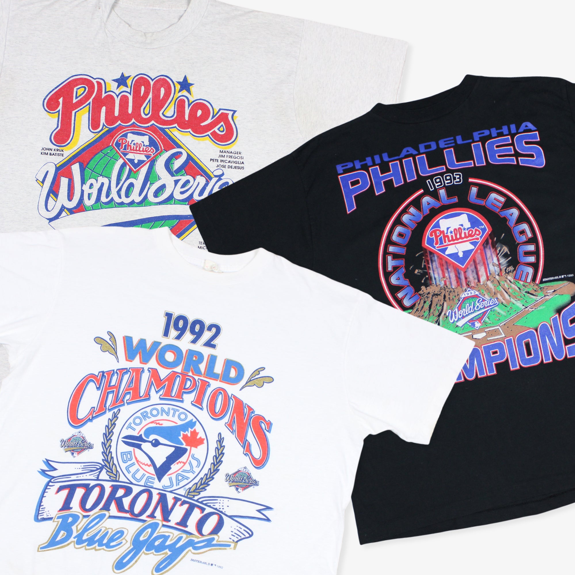 Vintage 1993 World Series T-Shirt Philadelphia Phillies Toronto Blue Jays | Vintage MLB Baseball Graphic Tee
