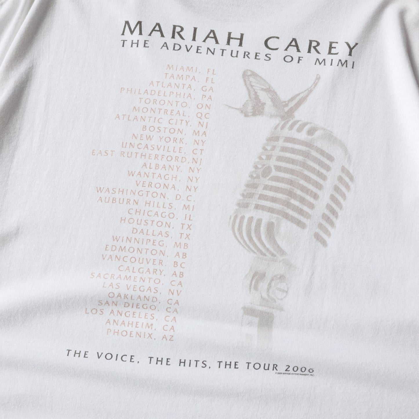 Vintage 2006 Mariah Carey Adventures of Mimi Tour Tee - XL