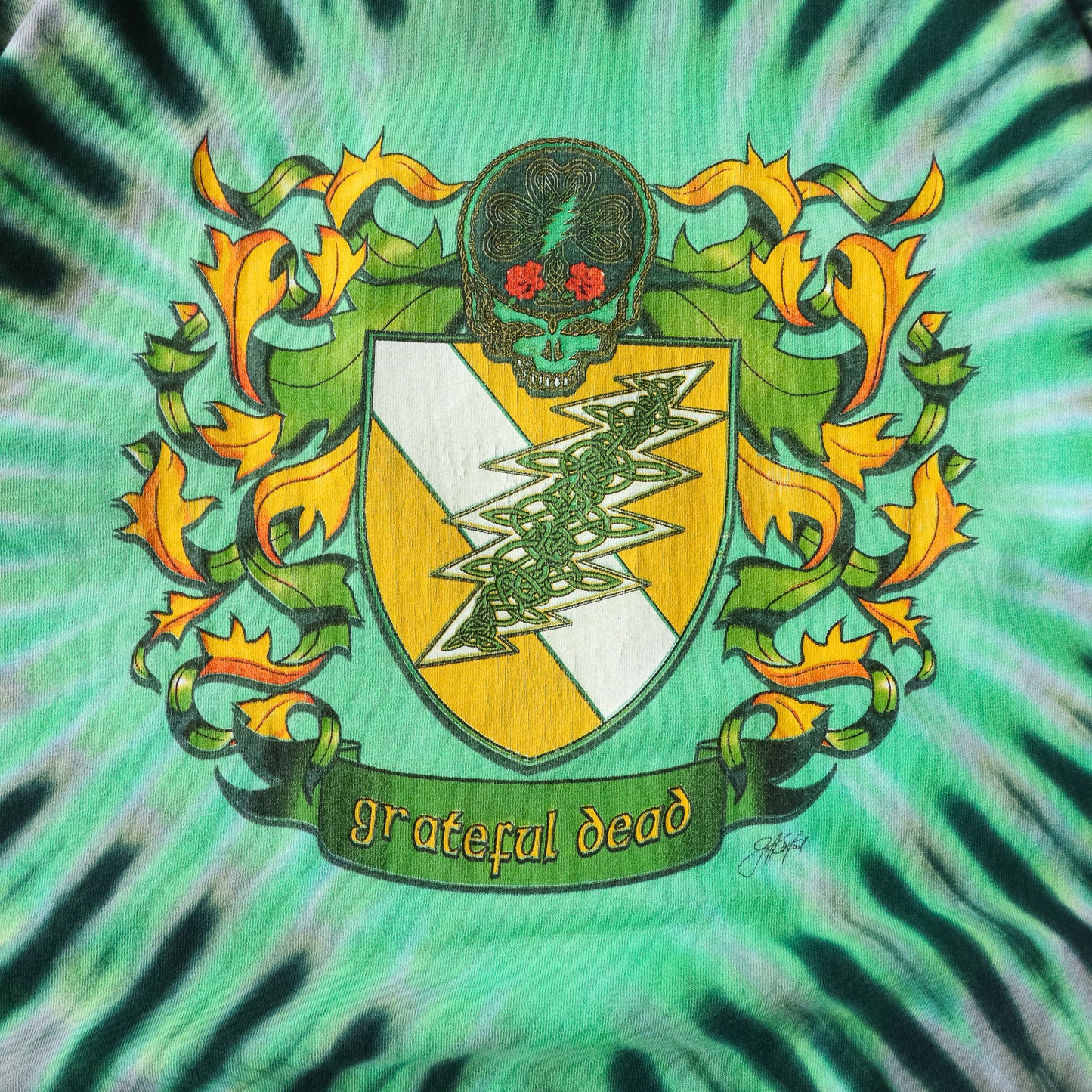 Vintage 2000s Grateful Dead Shamrock Tee - L - AL Vintage