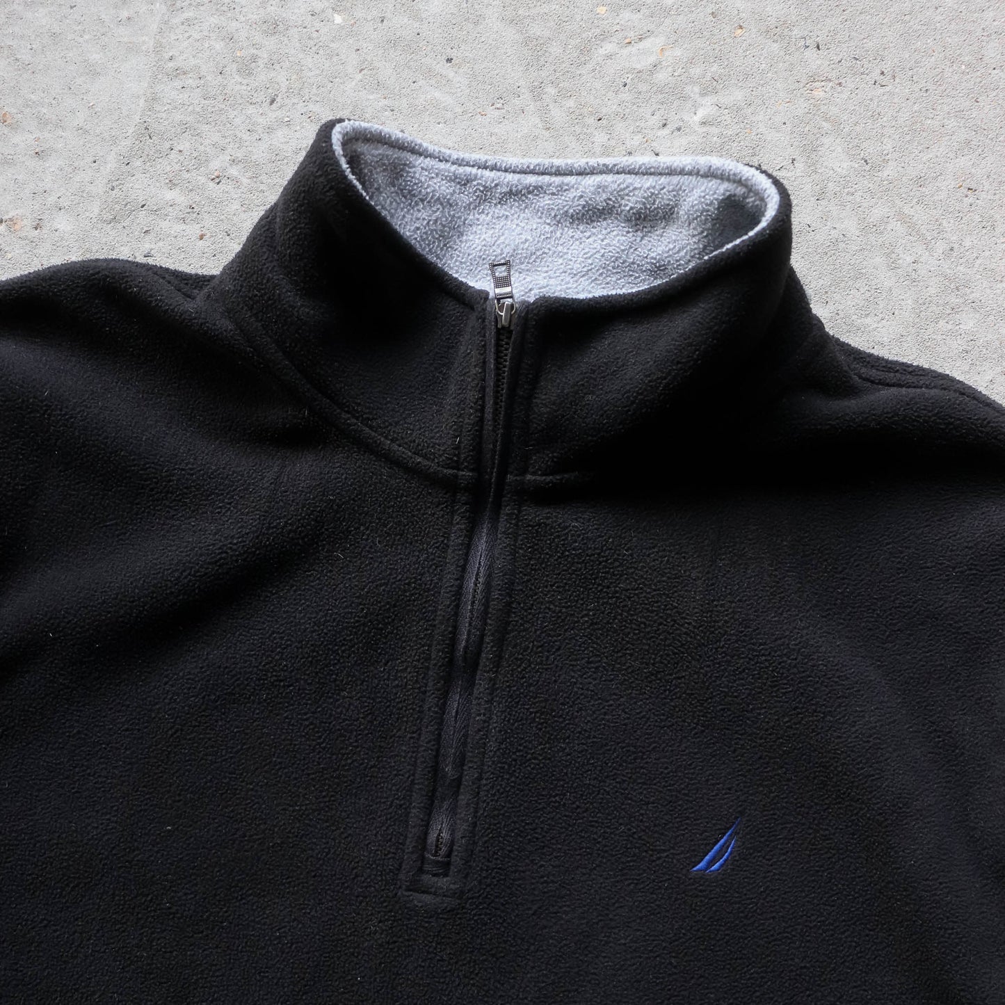 Nautica Embroidered Logo 1/4 Zip Fleece Pullover - 2000s (XL)