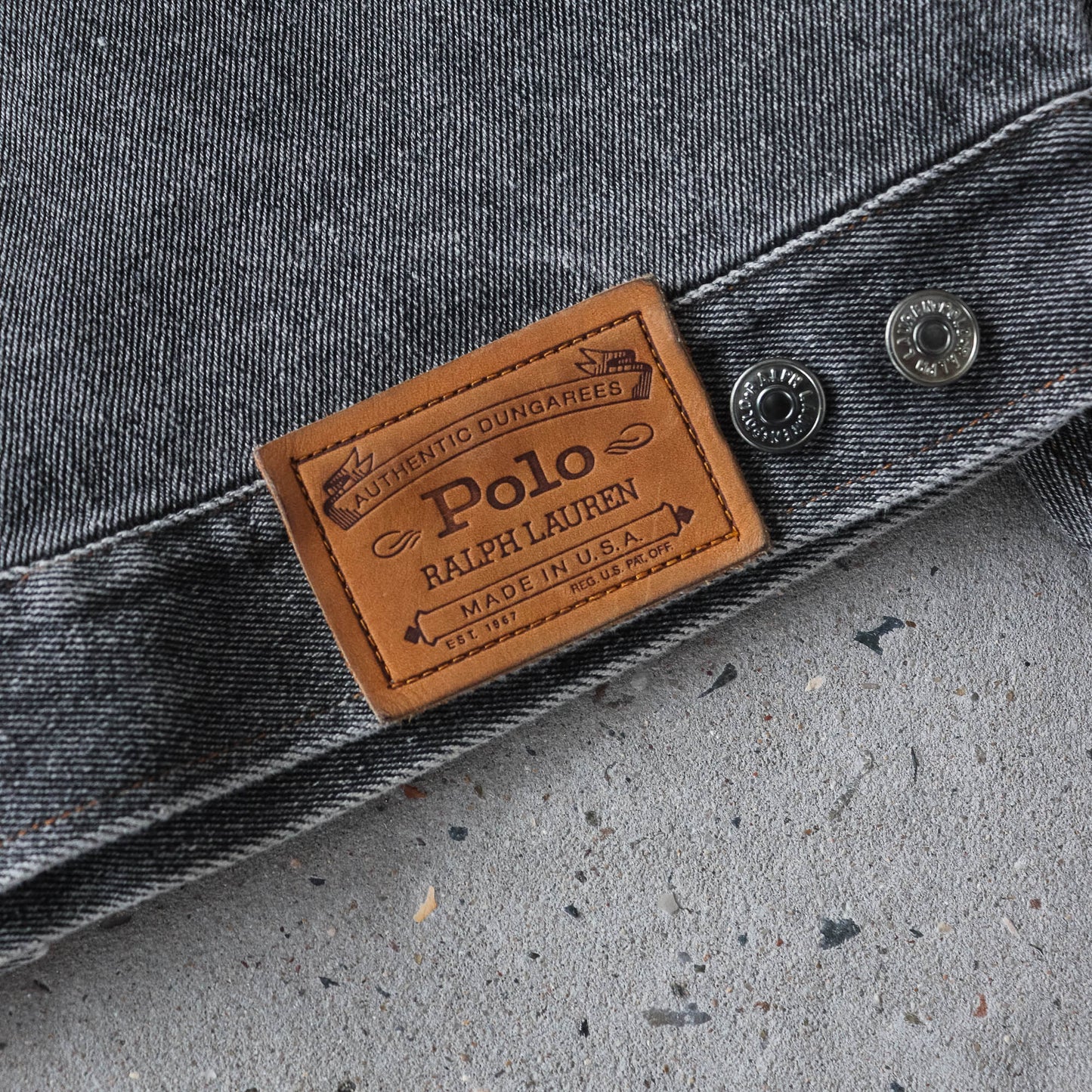 Vintage 80s Polo Ralph Lauren Dungarees Denim Jacket - L