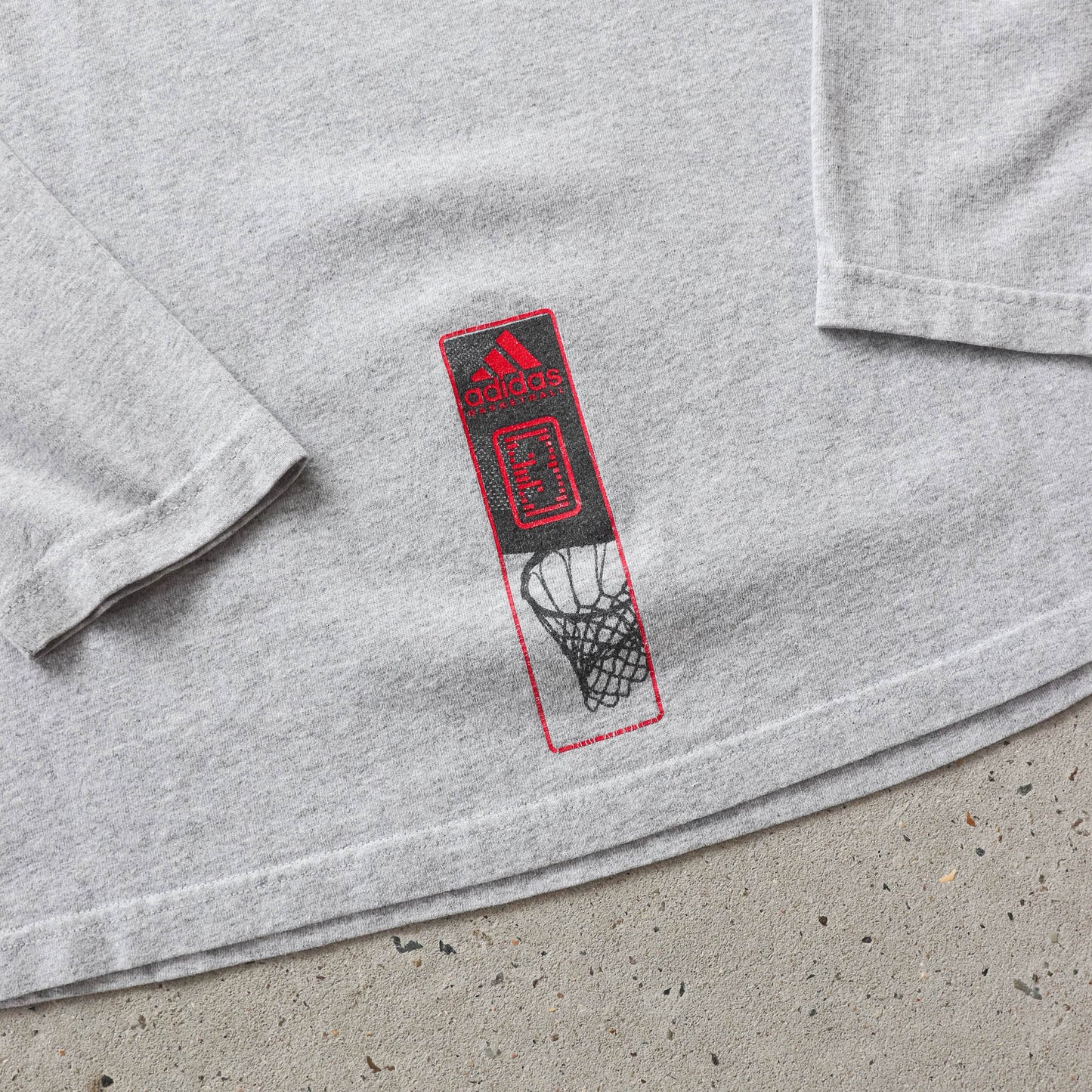 Vintage 90s Adidas Hoops Long Sleeve Tee - L