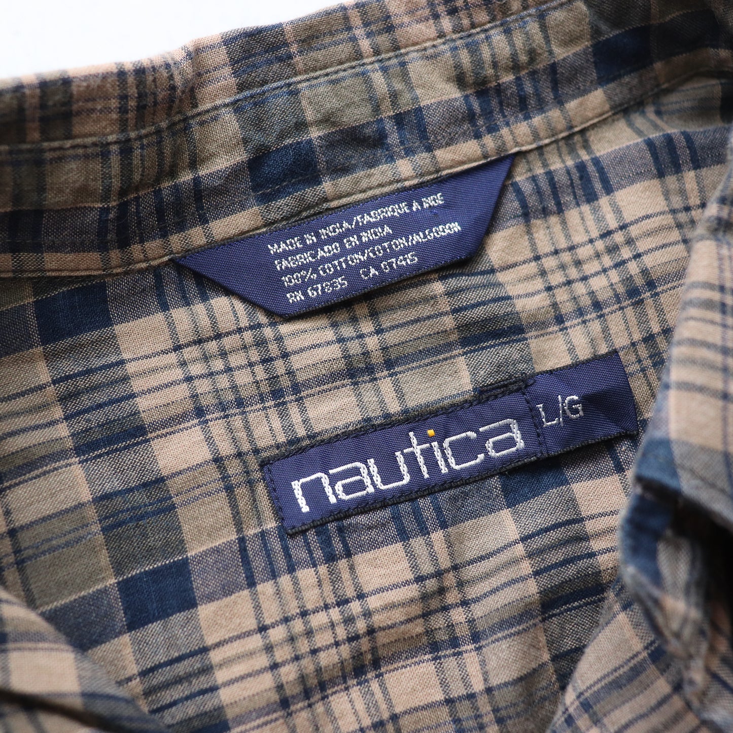 Vintage Nautica Plaid Button Up Shirt - L