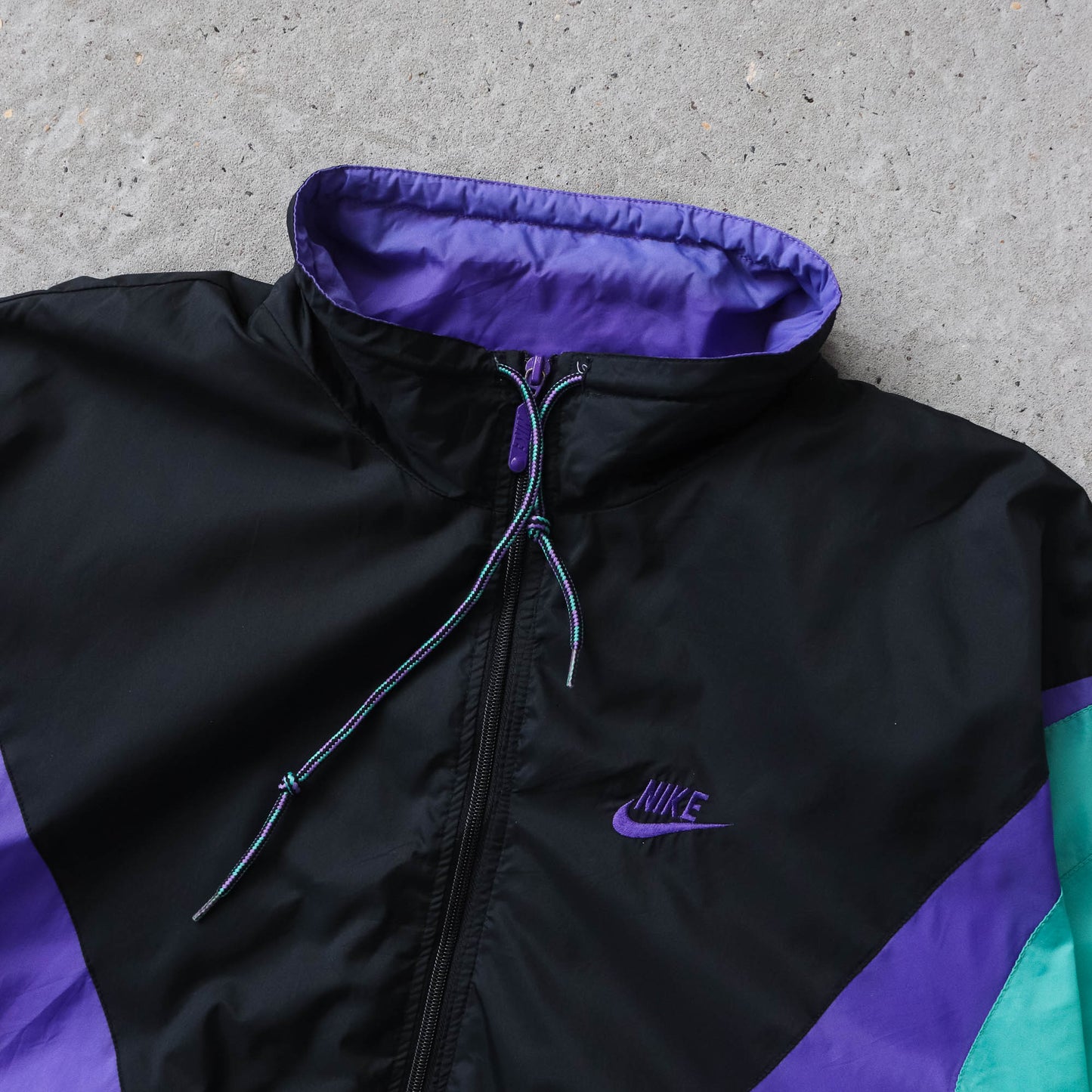 Vintage 90s Nike Colour Block Windbreaker Jacket - XL