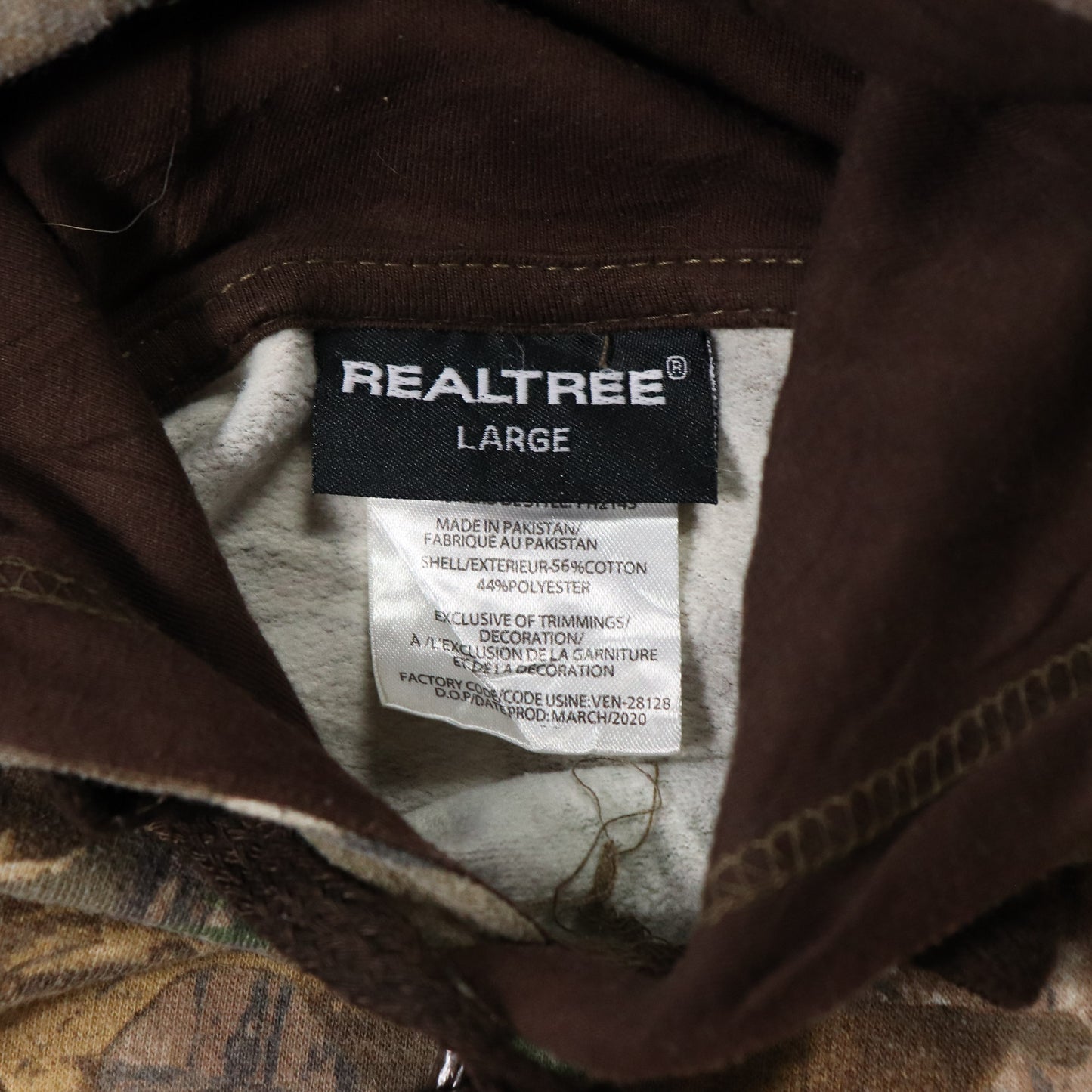 Vintage Realtree Camo Logo Hoodie - L