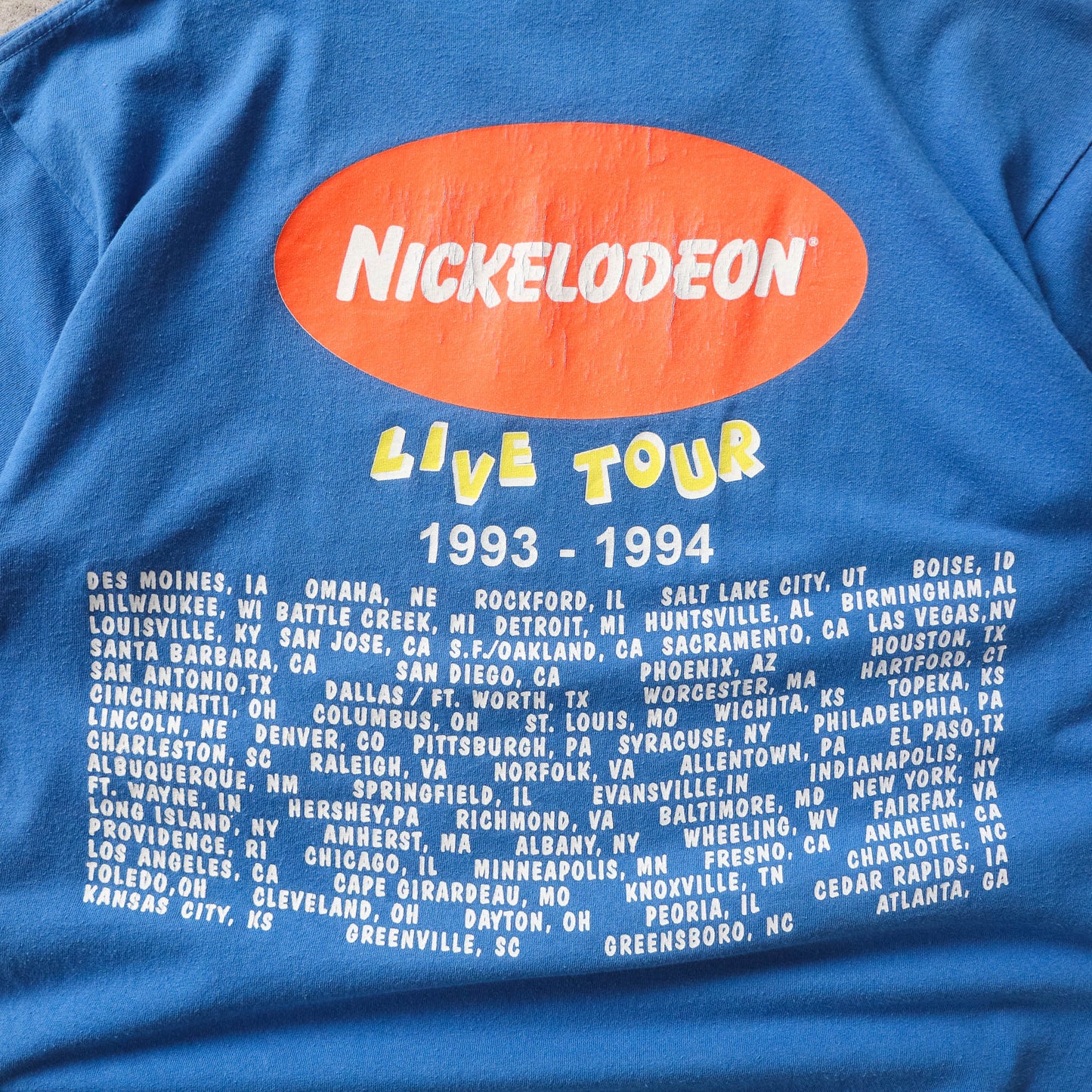 Vintage 1994 Nickelodeon Live Tour Tee - L