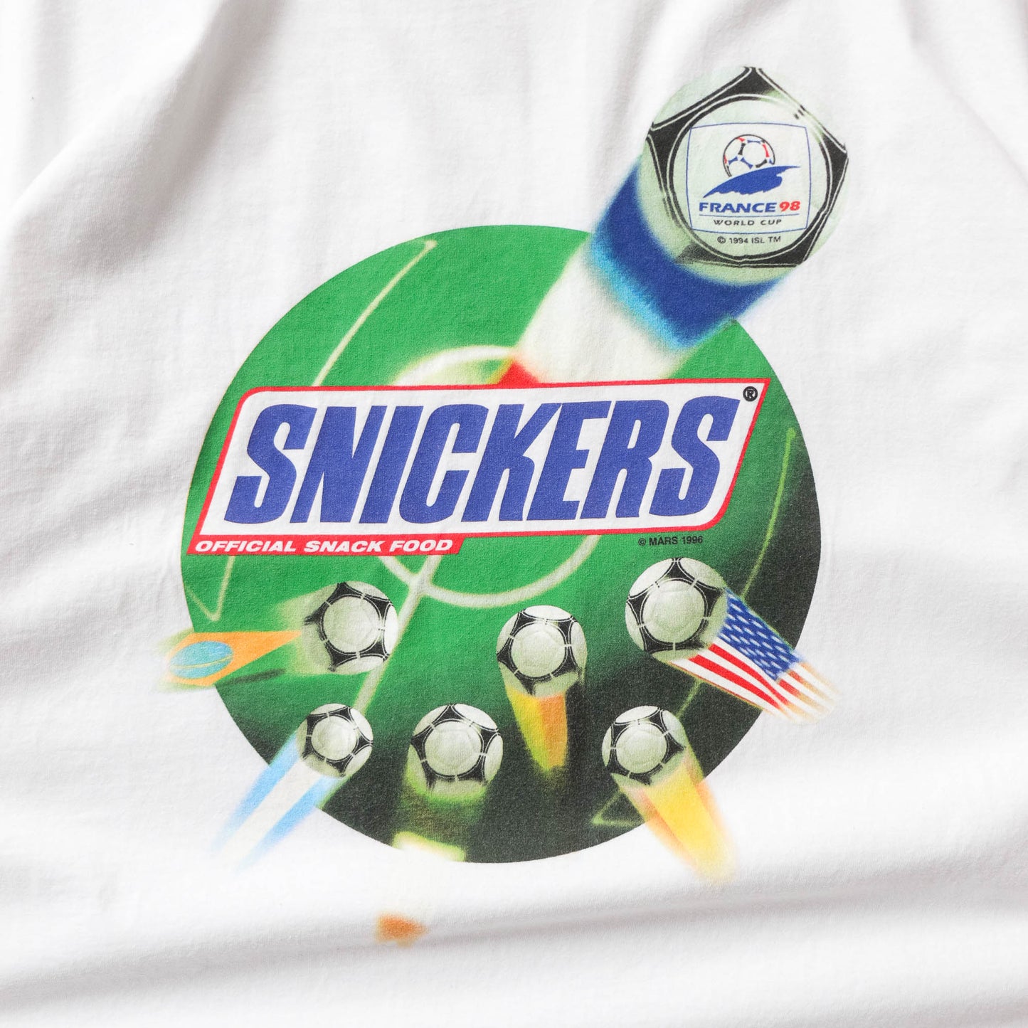 Vintage 1998 FIFA World Cup Snickers Tee - XL - AL Vintage