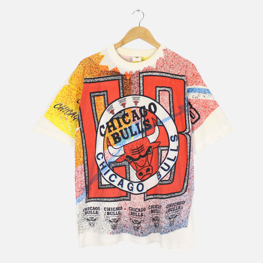 Vintage 90's Chicago Bulls AOP NBA Tee - L