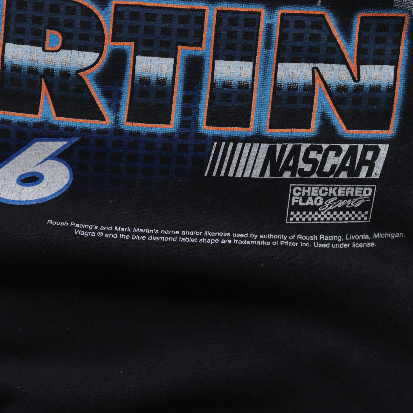 Vintage 90s Viagra Racing Mark Martin NASCAR Tee - L