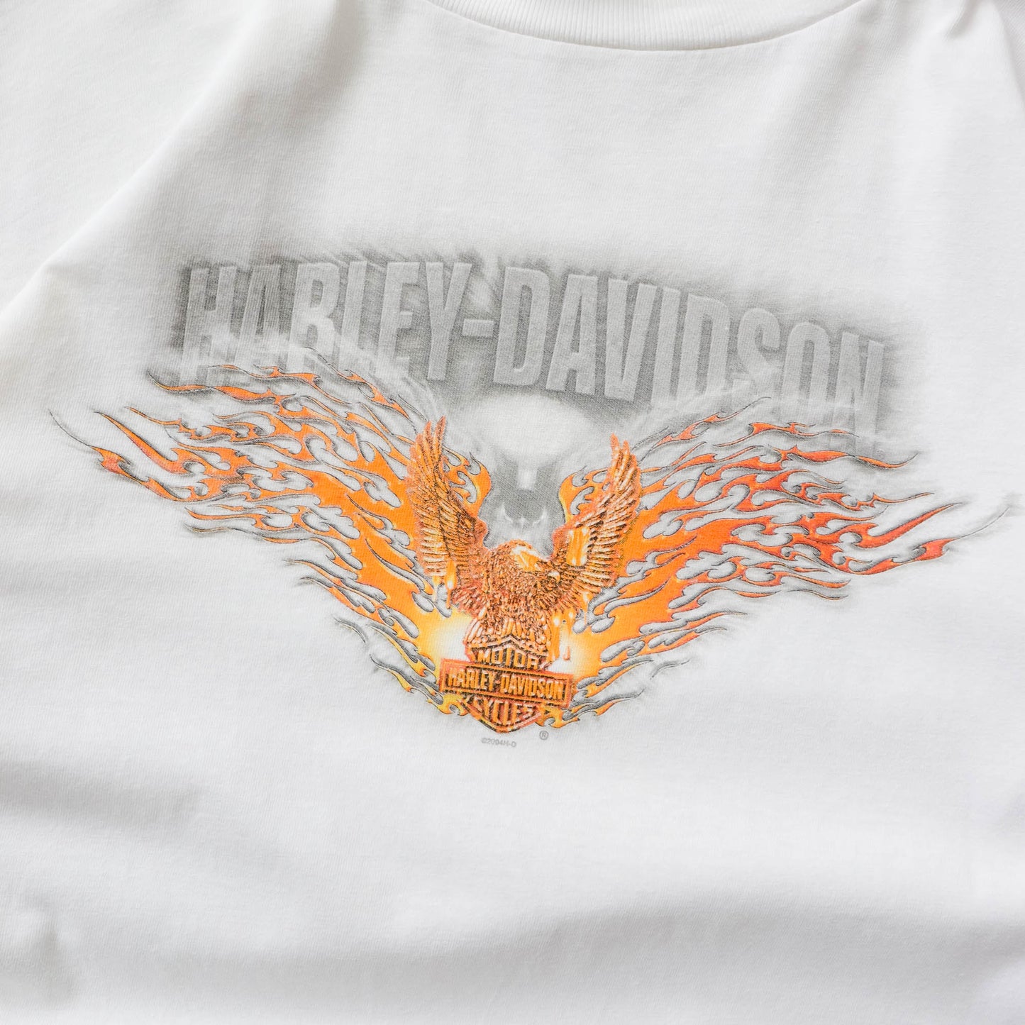 Vintage 2004 Harley Davidson Long Sleeve Flames Tee - L