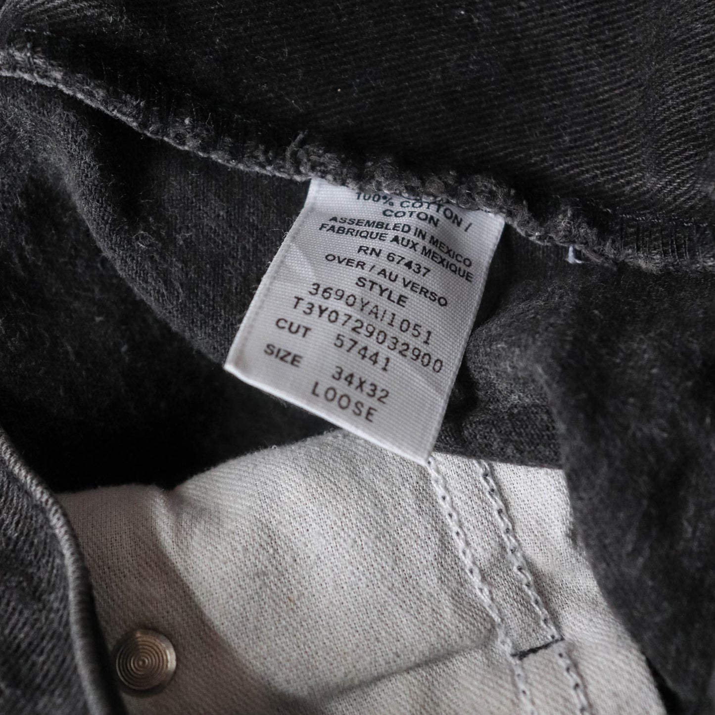 Polo Ralph Lauren Black Wash Denim Jeans - 90s (34x32)