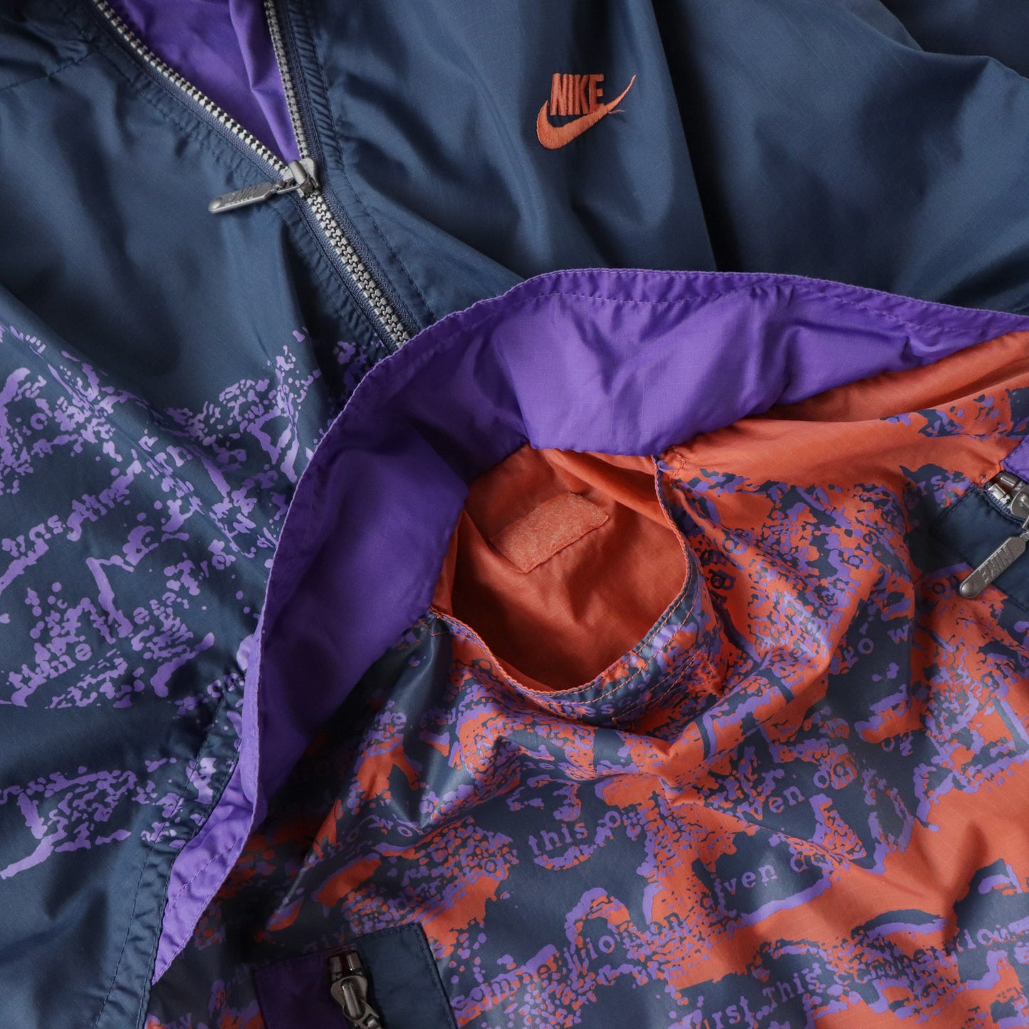 Vintage 80s Nike Abstract 1/4 Zip Anorak Jacket - L