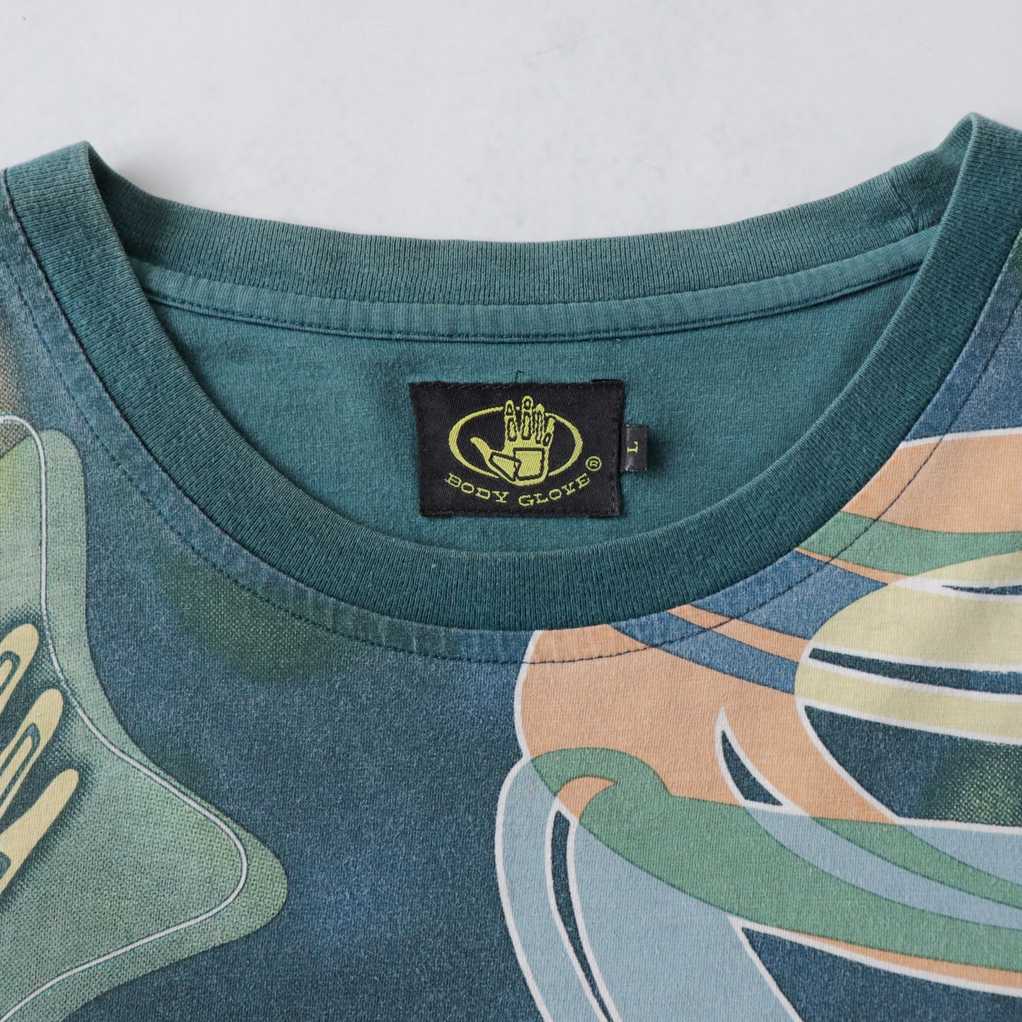 Vintage 90s Body Glove AOP Tee - L