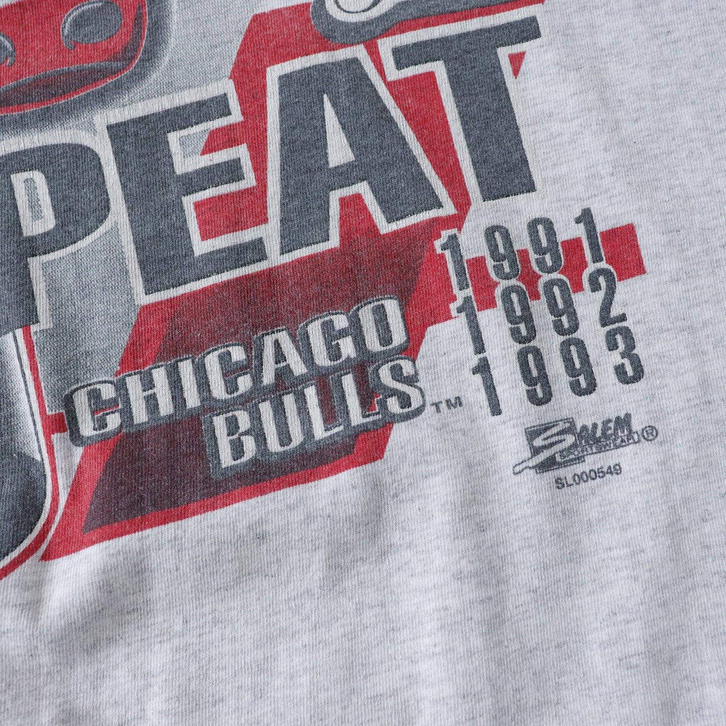 Vintage 1993 Chicago Bulls Threepeat NBA Champions Tee - XXL