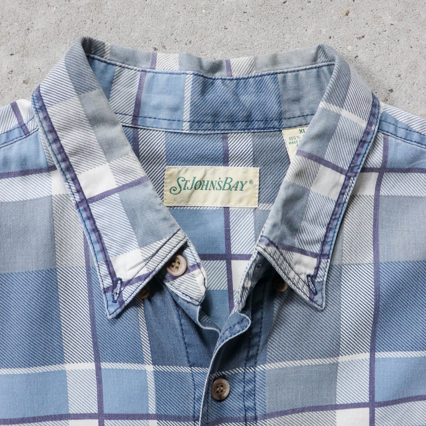 St Johns Bay Cropped Button Up Shirt - 90s (XL)