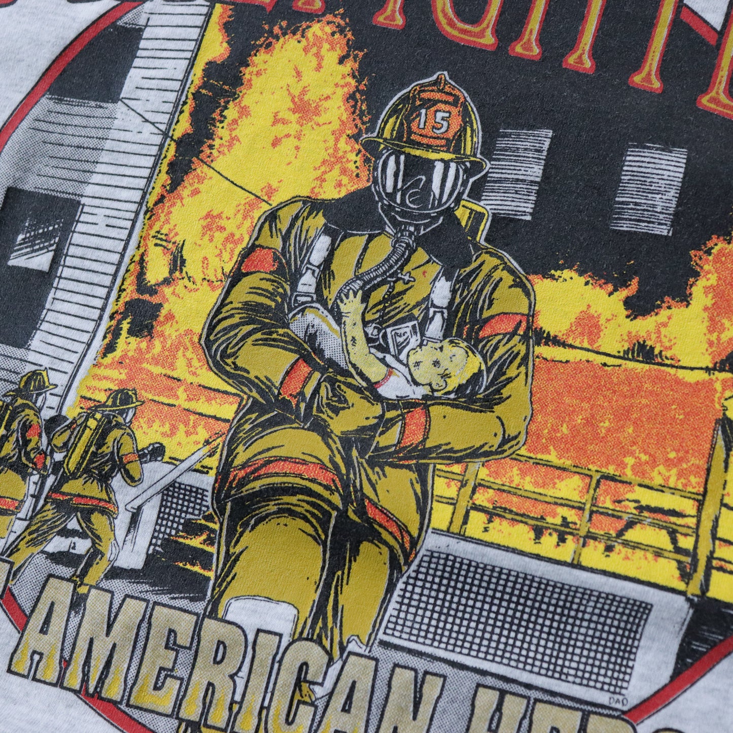 Vintage 90s Firefighters Graphic Tee - XXL