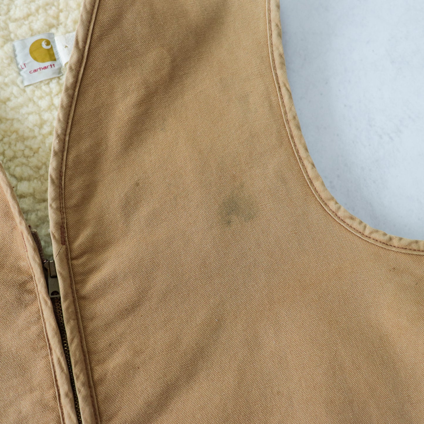 Vintage 70s Carhartt Sherpa Lined Work Vest - L