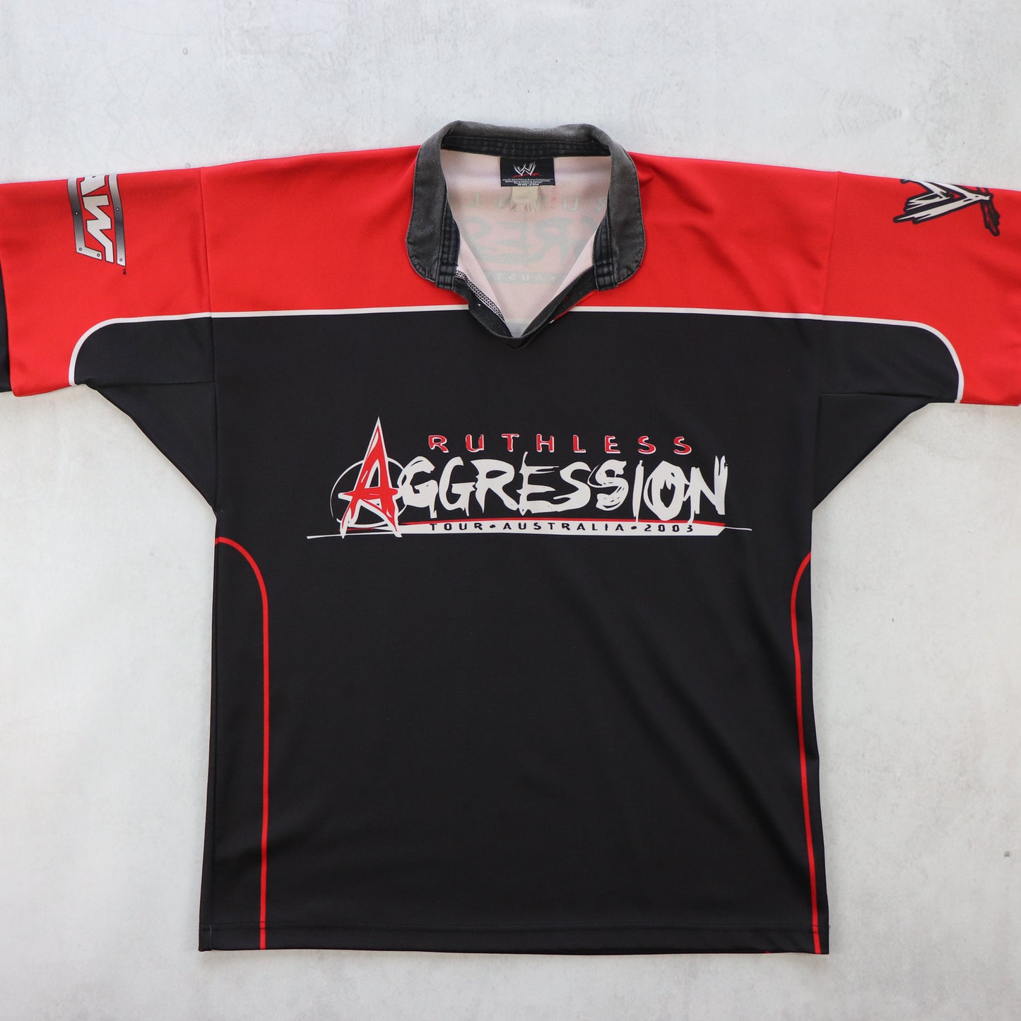 Vintage 2003 WWE Raw Ruthless Aggression Tour Jersey - XL