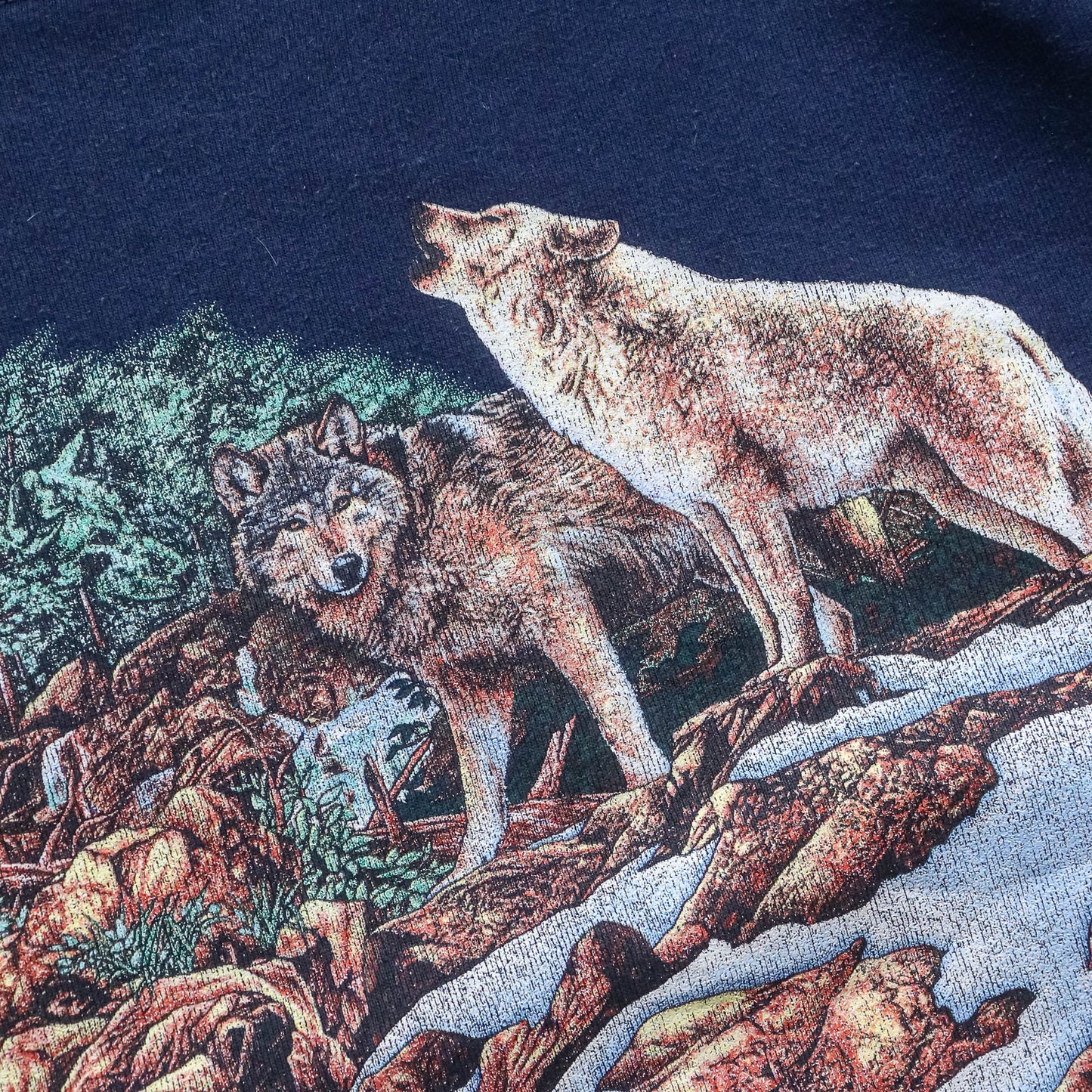 Habitat Wolves Wrap Around Nature Sweatshirt - 90s (XL)