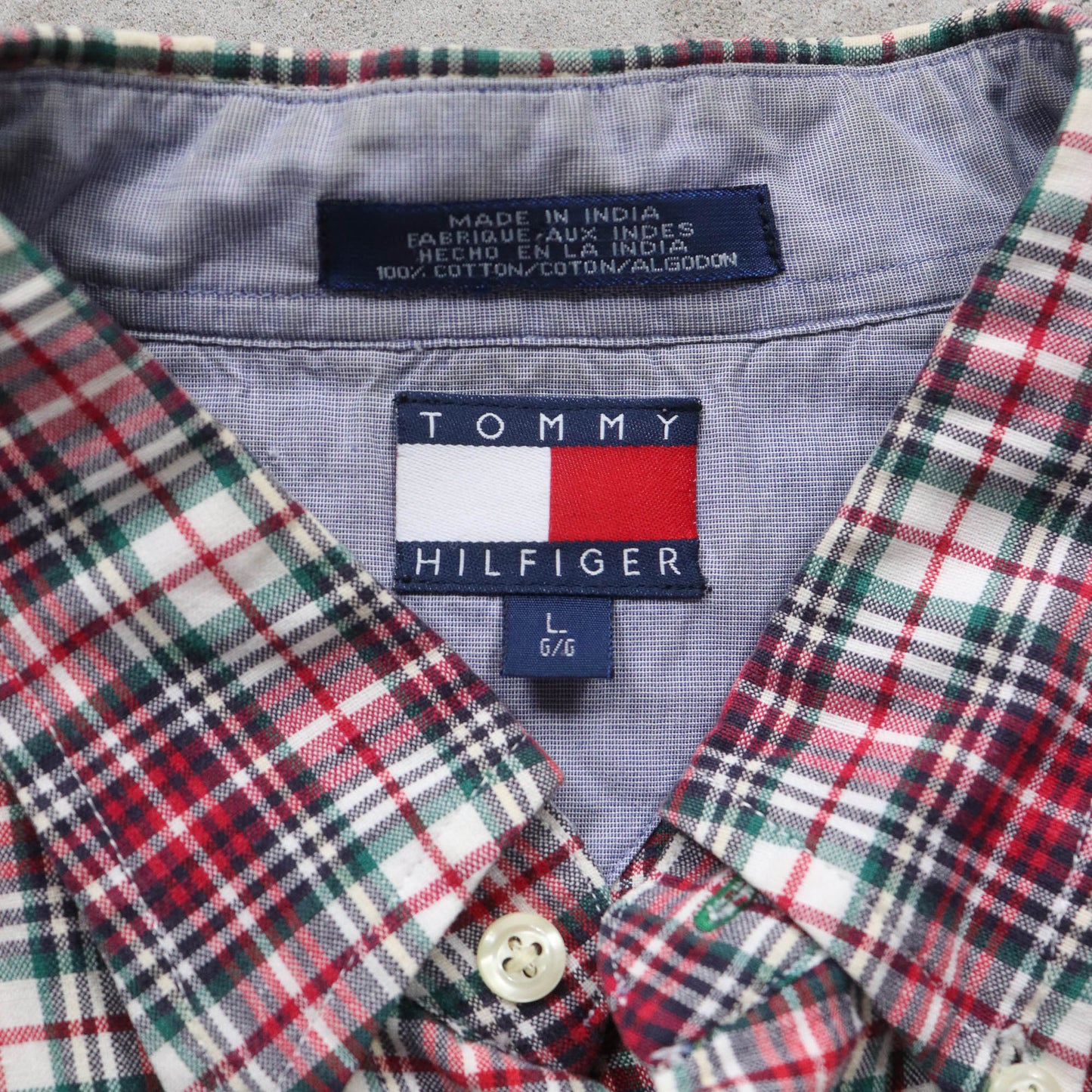 Tommy Hilfiger Plaid Button Up Shirt - 90s (L)