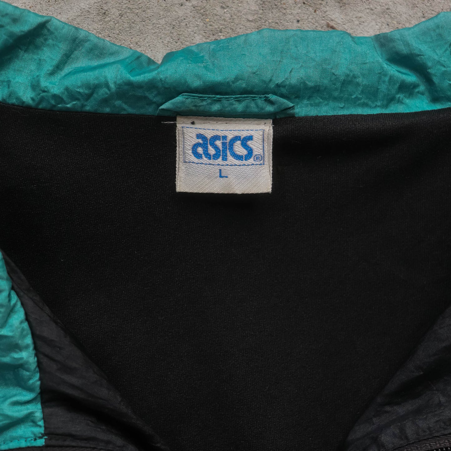 ASICS Colourblock Windbreaker Jacket - 80s (L)