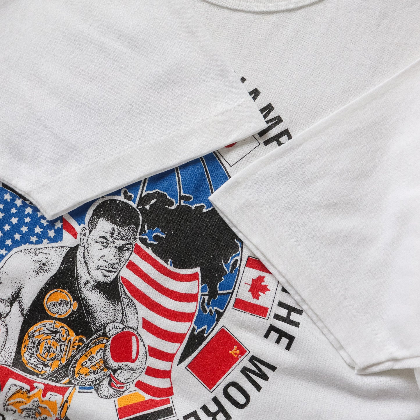 Vintage 80s Mike Tyson Heavyweight Champion Boxing Tee - L