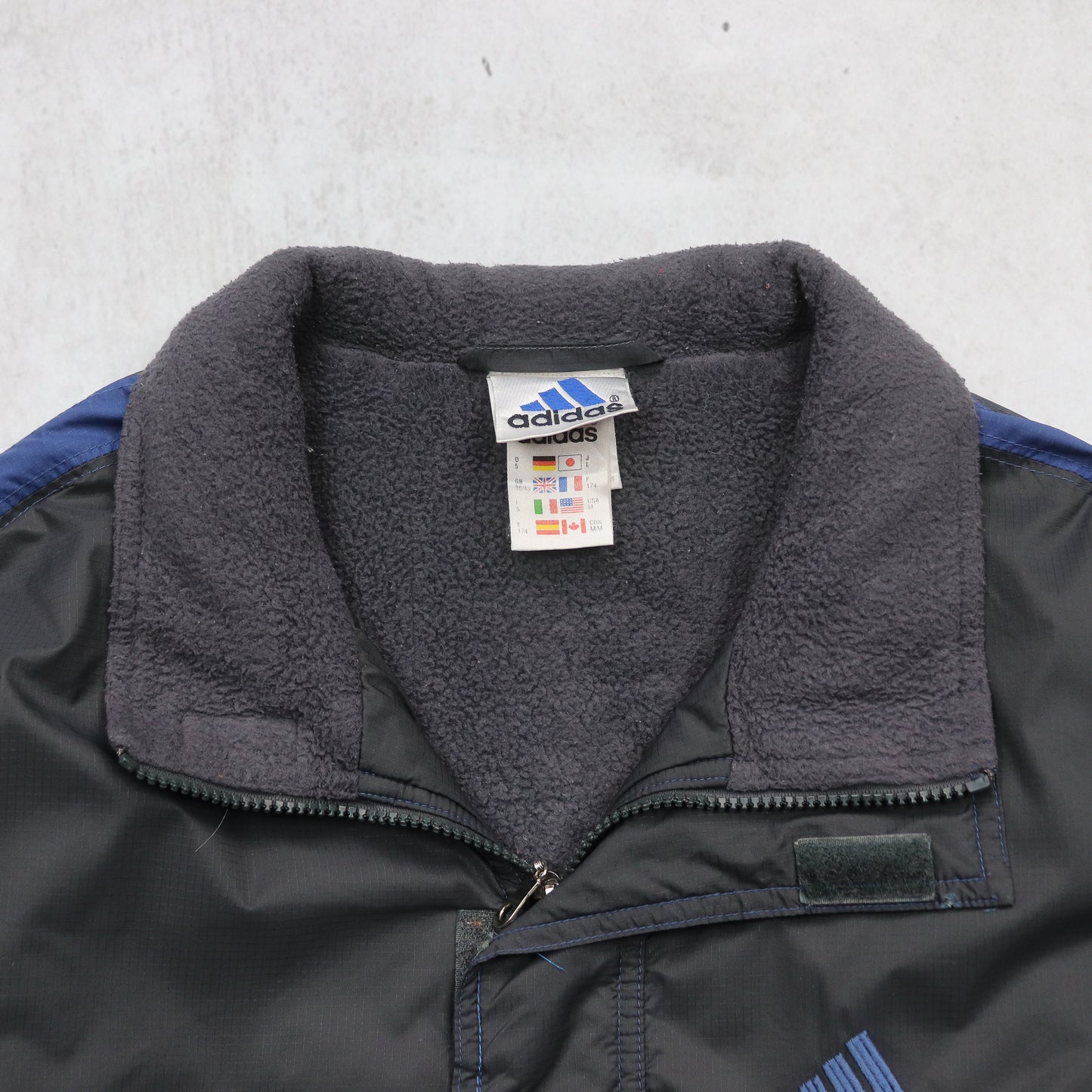 Vintage 90s Adidas Fleece Lined Heavy Jacket - L