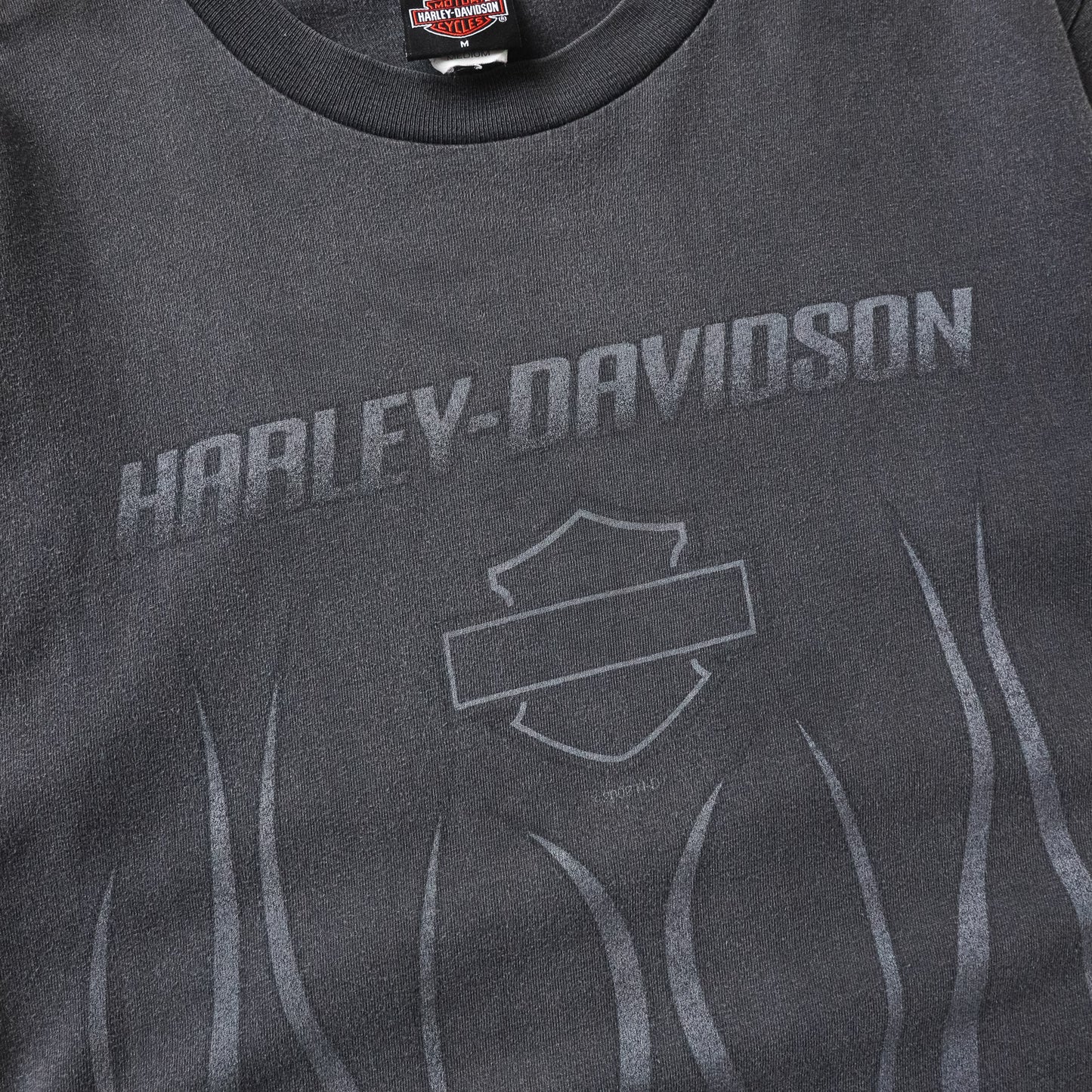 Vintage 90s Harley Davidson Flames Tee - M
