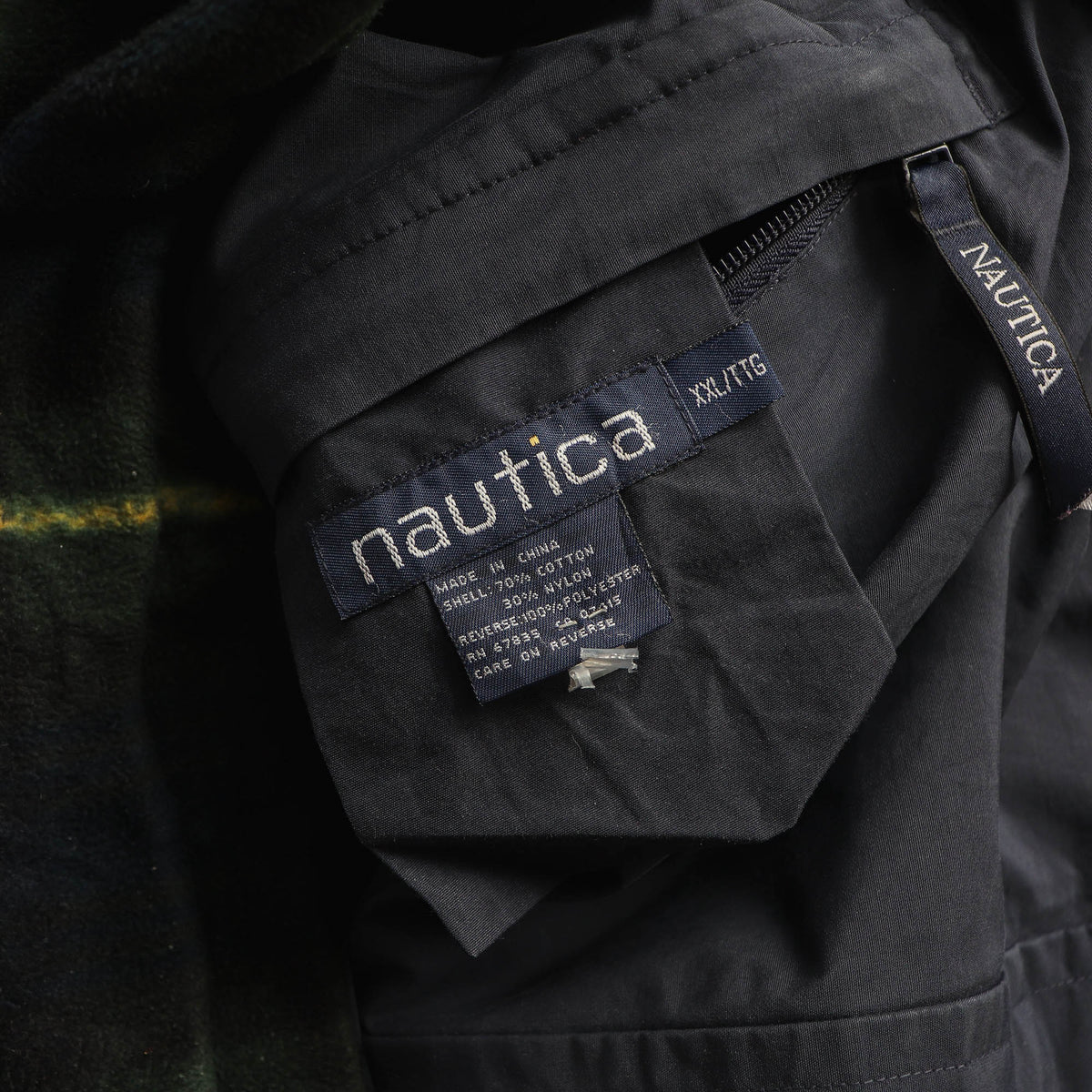 Nautica Reversible Plaid Fleece Jacket – 90s (XXL)