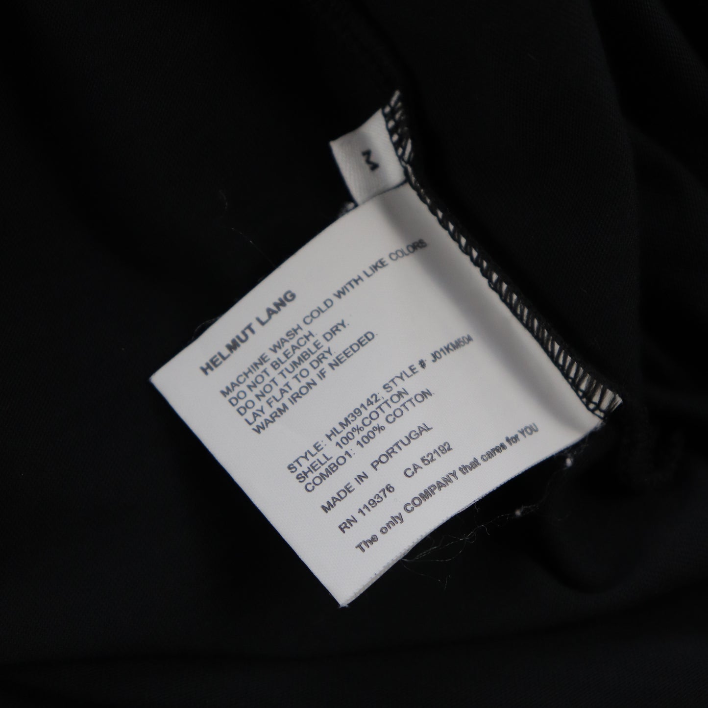 Helmut Lang Embroidered Spellout Tee - M