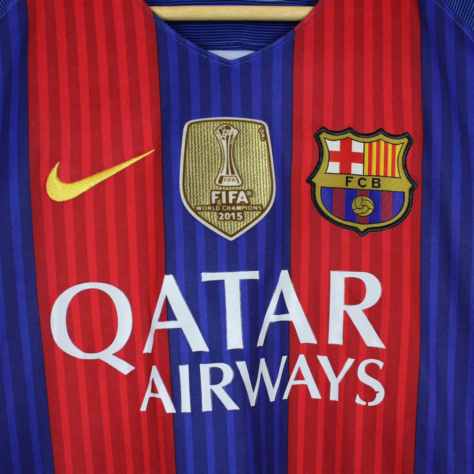 Barcelona 2016/17 Home Champions Nike Jersey - S - AL Vintage