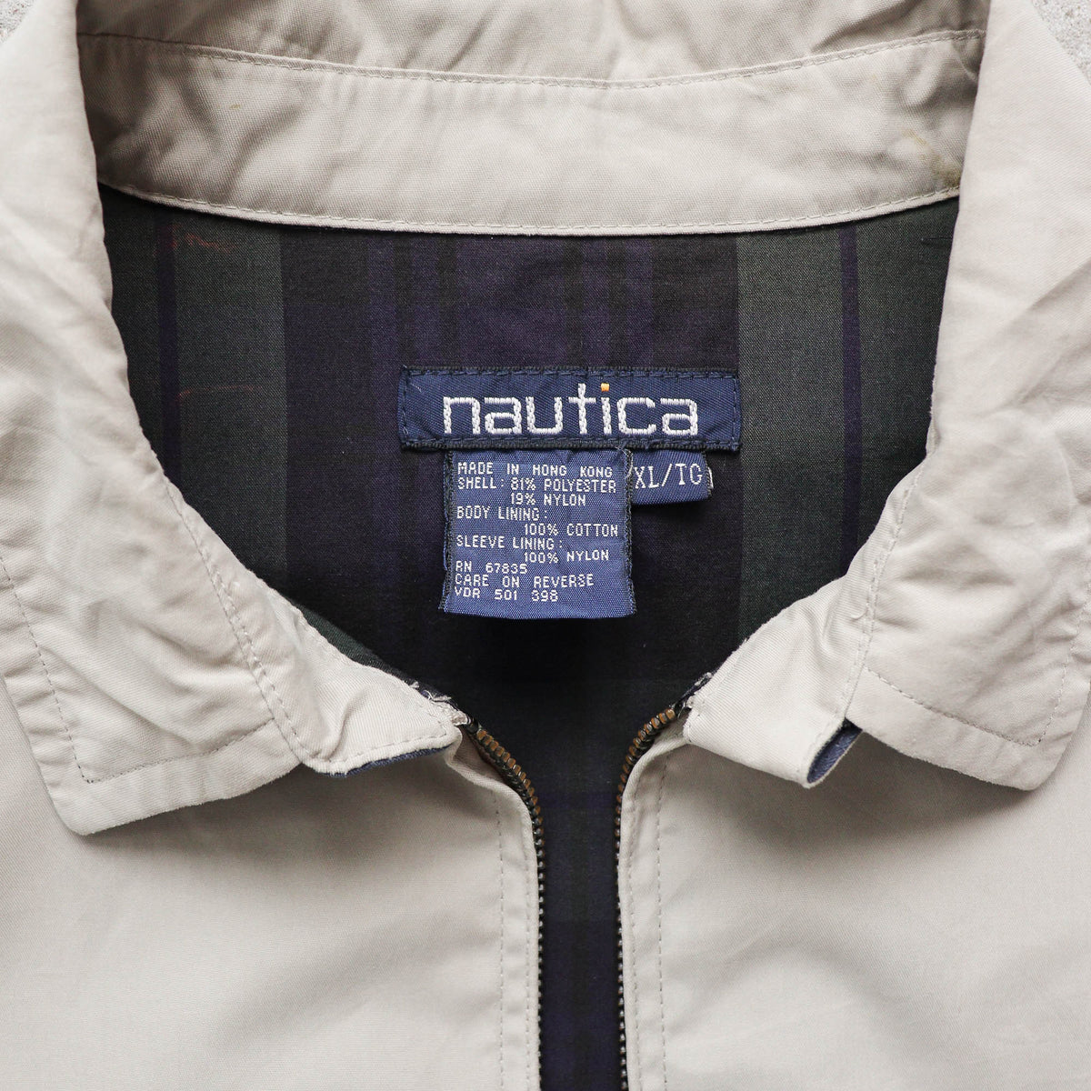 Nautica Plaid Lined Harrington Jacket - 90s (XL)