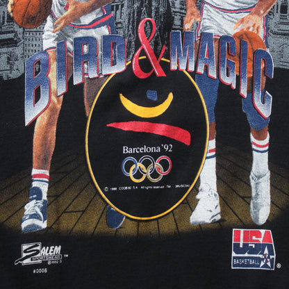 Vintage 1992 Larry Bird & Magic Johnson Dream Team Olympics Tee - M