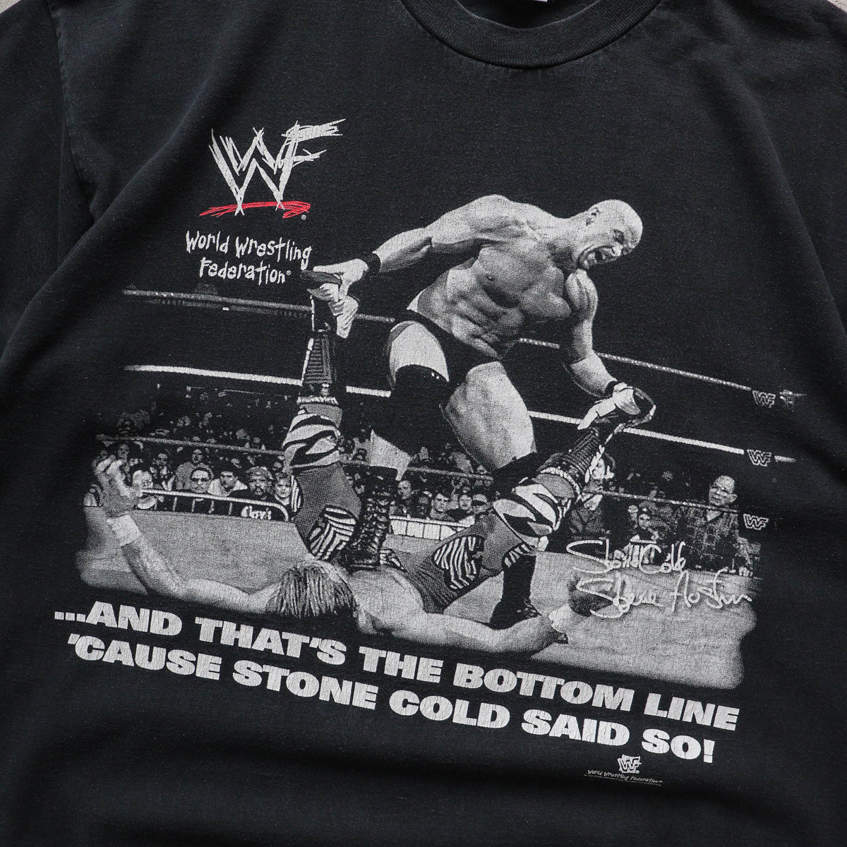 Stone Cold Steve Austin Bottom Line WWF Tee – 1997 (XL)