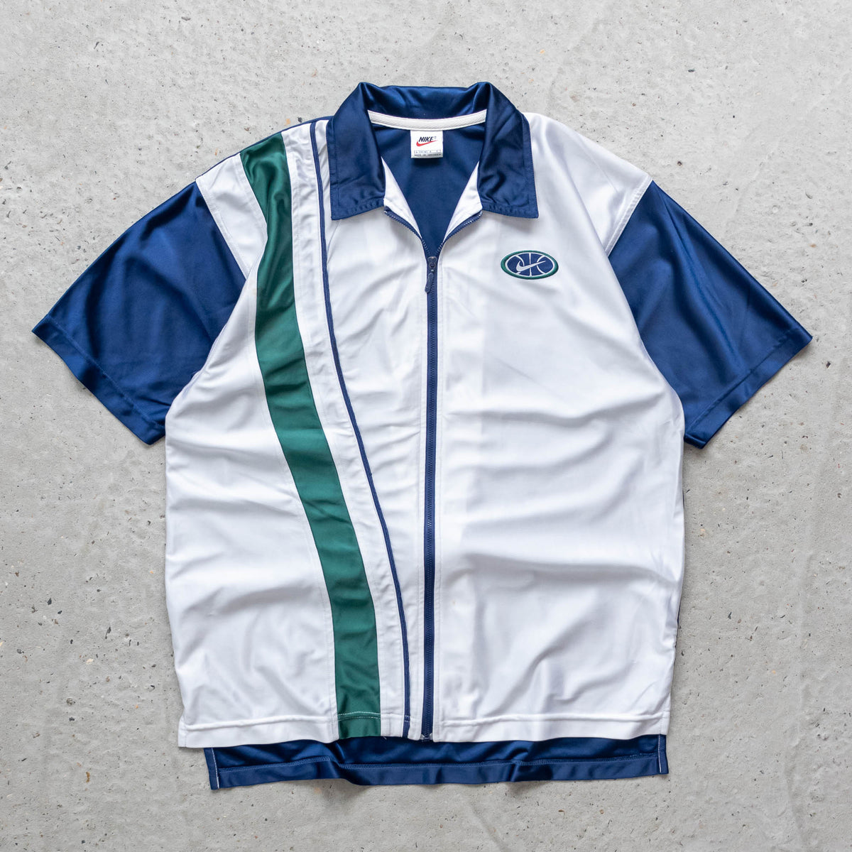 Nike Basketball Satin Zip-Up Jersey - 90s (S)