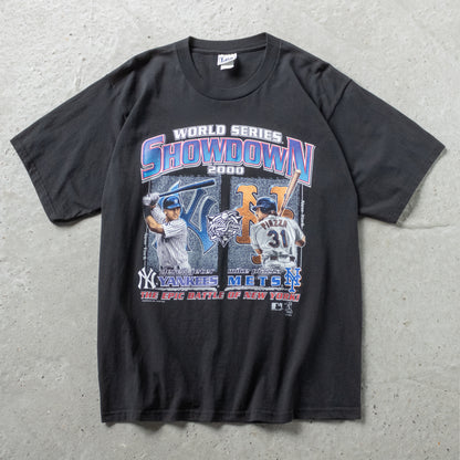 Vintage 2000 New York Yankees vs Mets MLB Subway Series Tee - L