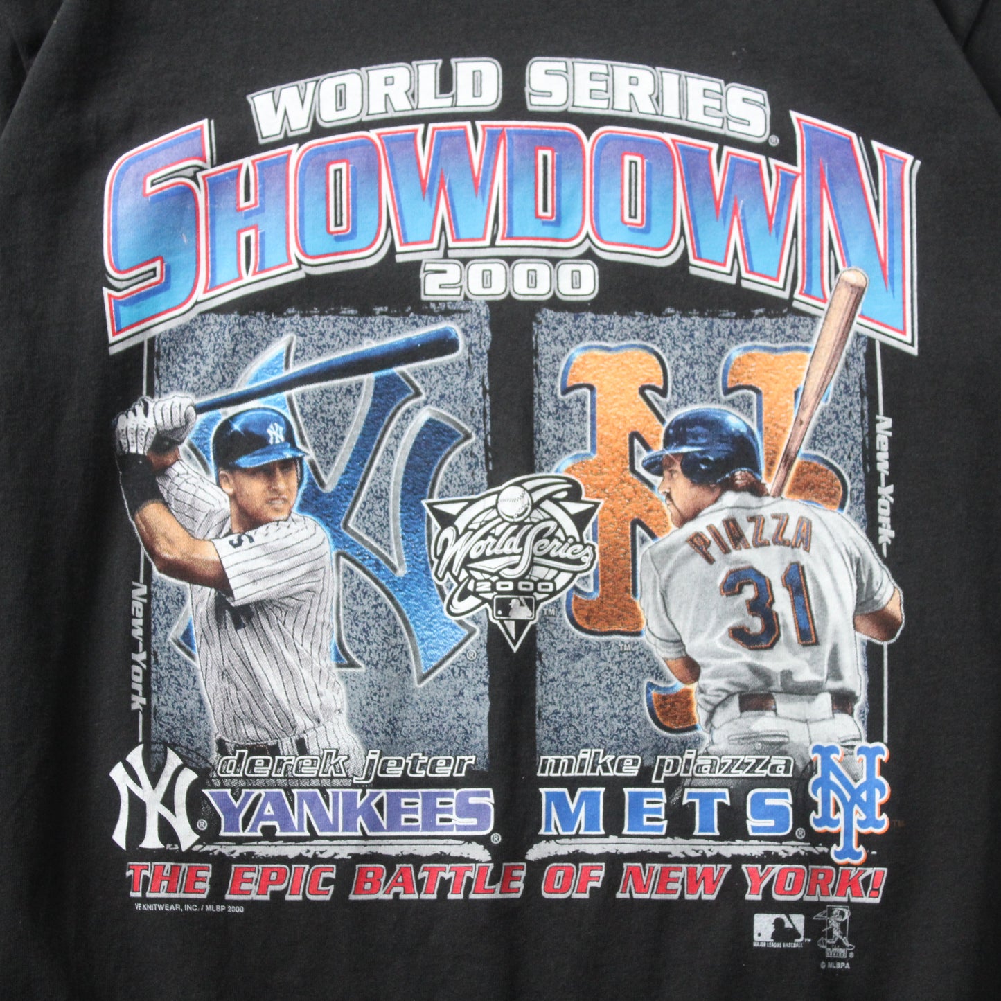 Vintage 2000 New York Yankees vs Mets MLB Subway Series Tee - L