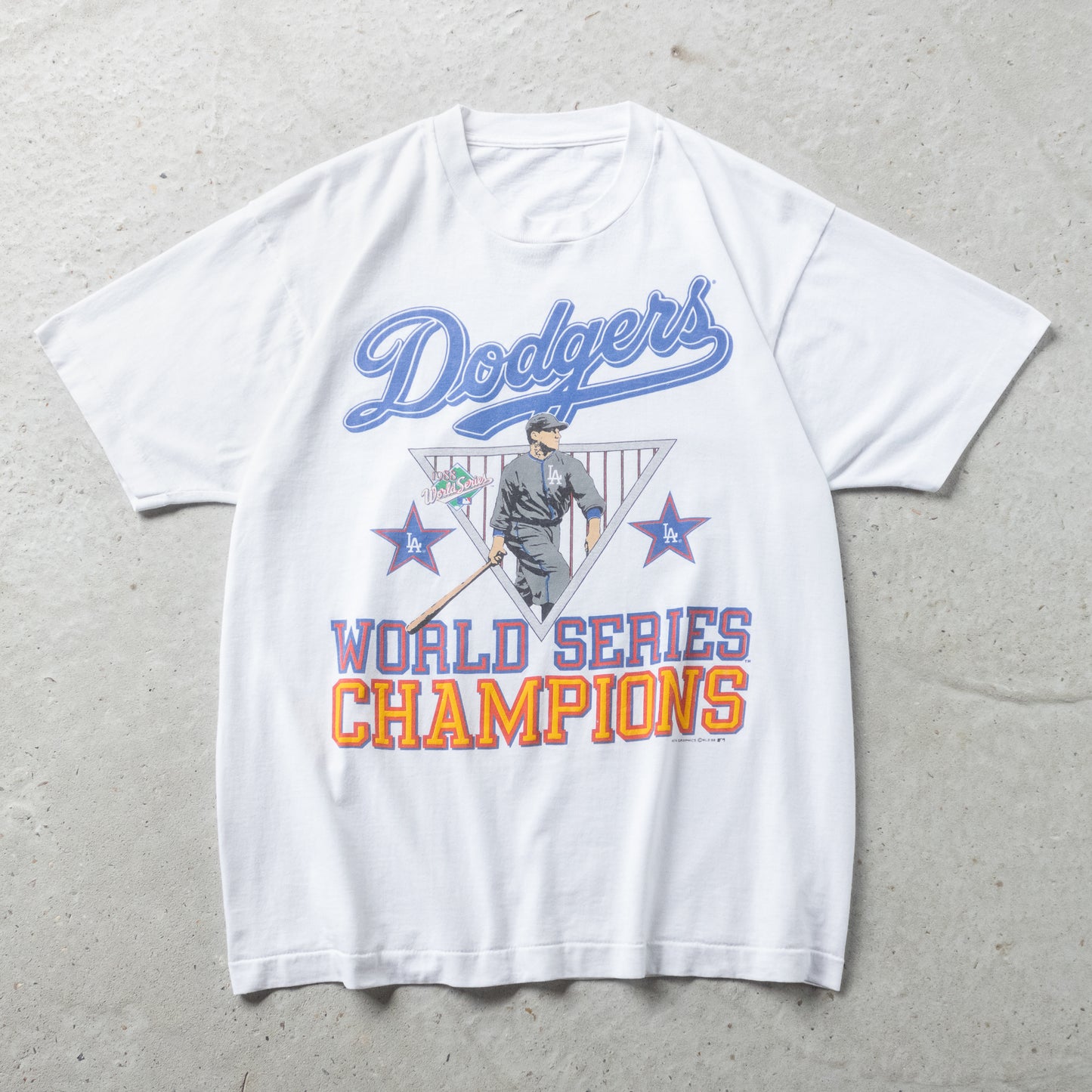 Vintage 1988 LA Dodgers MLB World Series Champions Tee - L