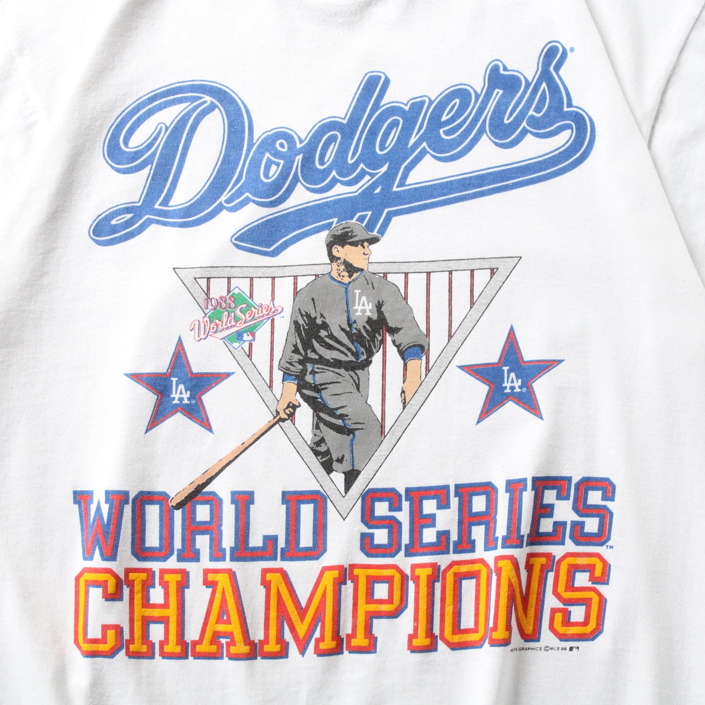 Vintage 1988 LA Dodgers MLB World Series Champions Tee - L