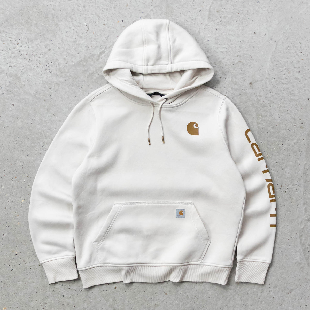 Carhartt Logo Patch Spellout Hoodie - 2000s (S)