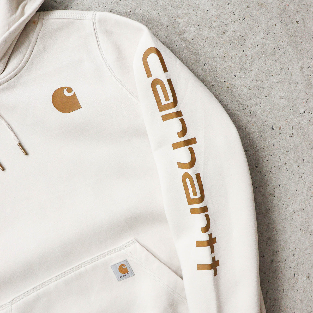 Carhartt Logo Patch Spellout Hoodie - 2000s (S)
