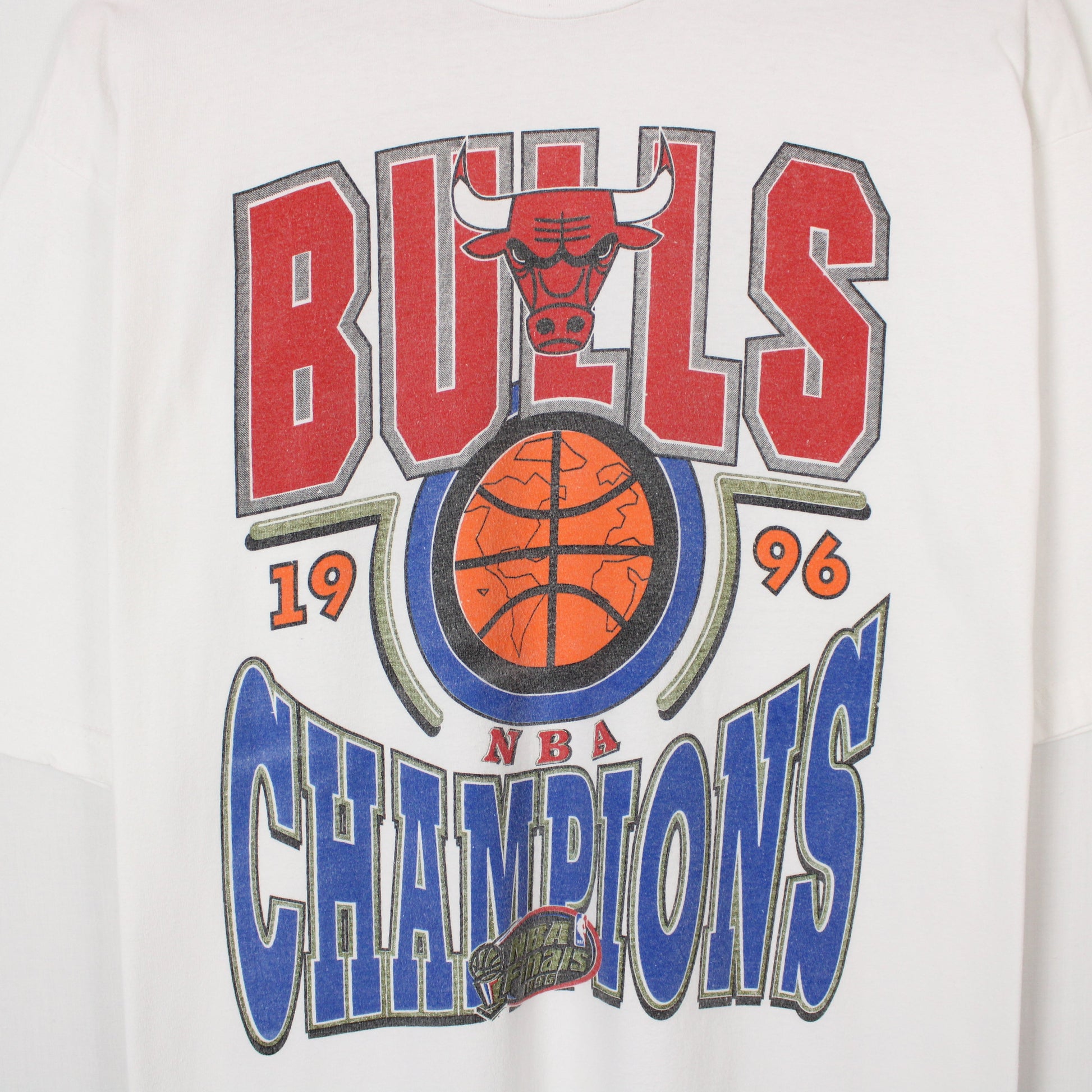 Vintage Chicago Bulls 1996 Champions Shirt, NBA Basketball Graphic
