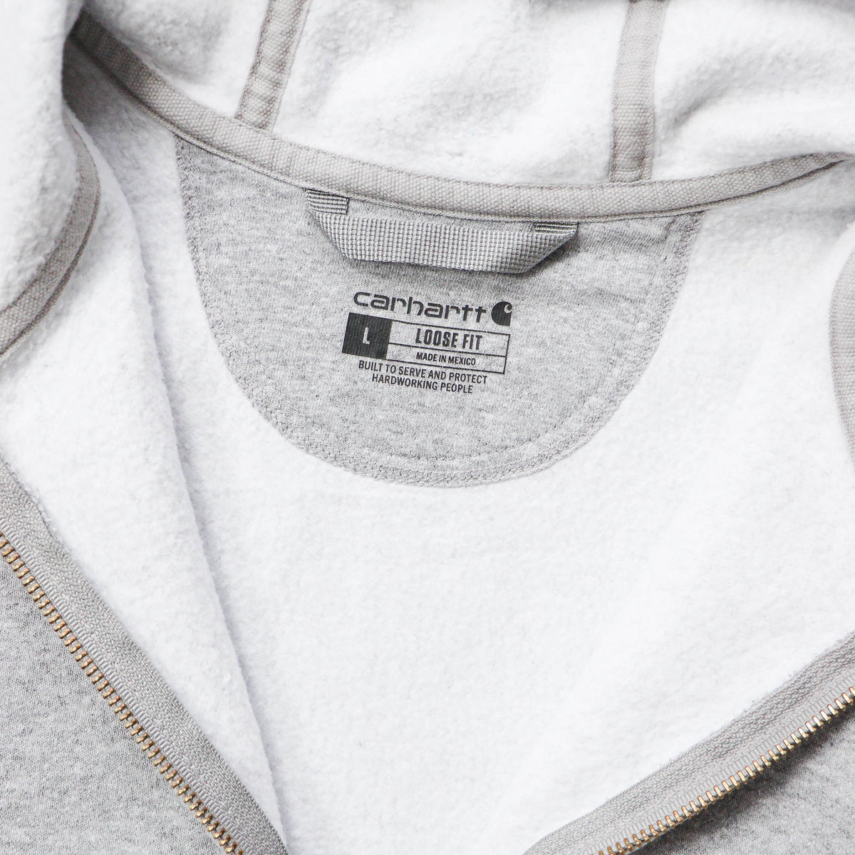Carhartt Logo Patch Zip-Up Hoodie - 2000s (L)