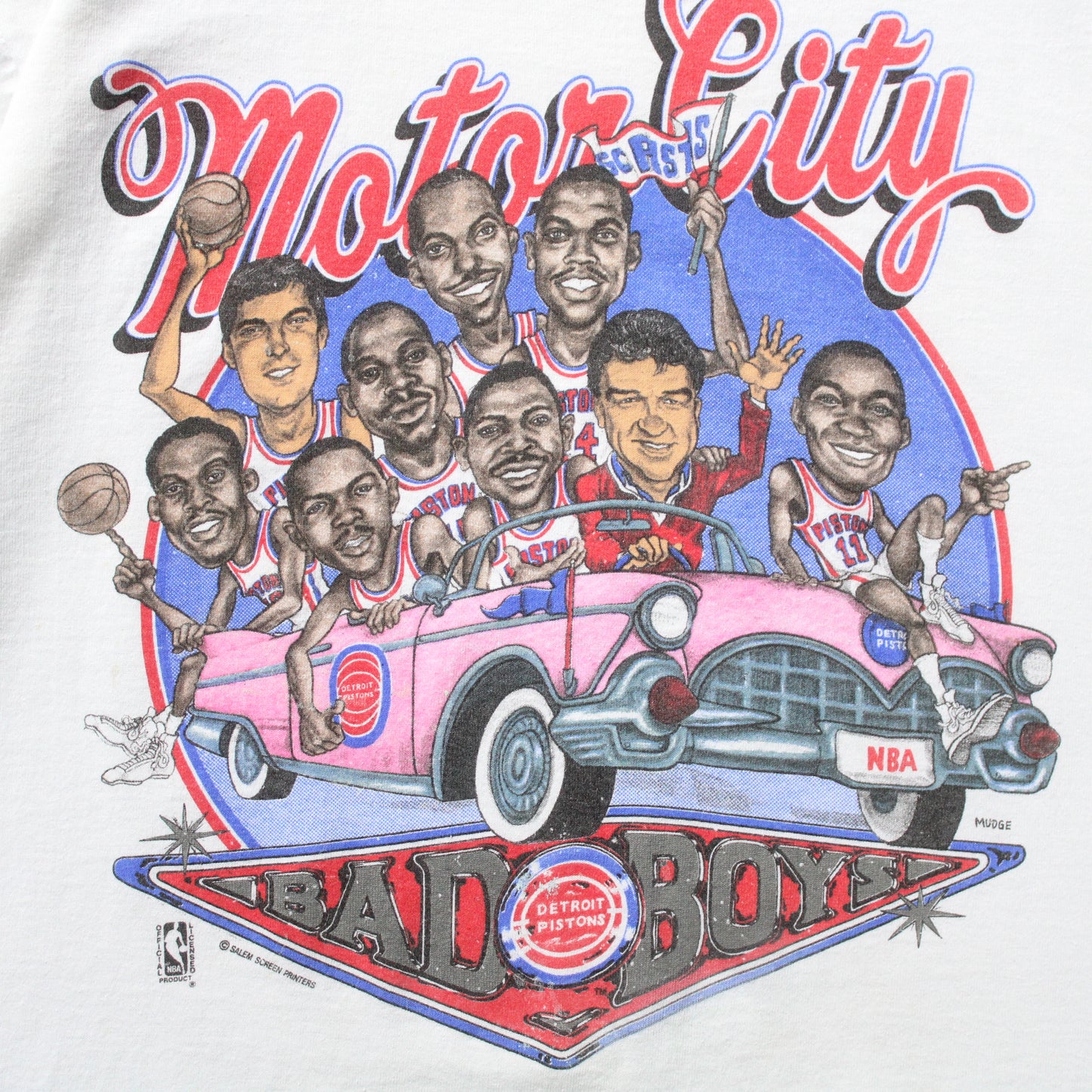 Vintage 1989 Detroit Pistons Bad Boys NBA Tee - M