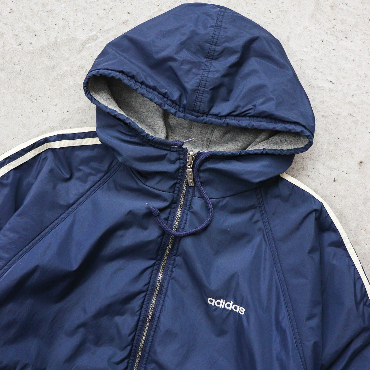 Adidas Big Logo Reversible Hooded Jacket - 90s (L)