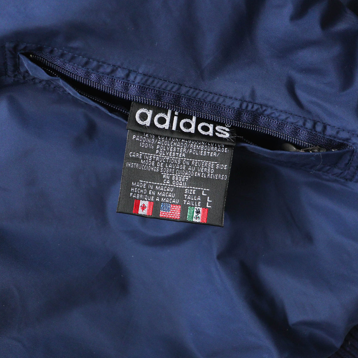 Adidas Big Logo Reversible Hooded Jacket - 90s (L)