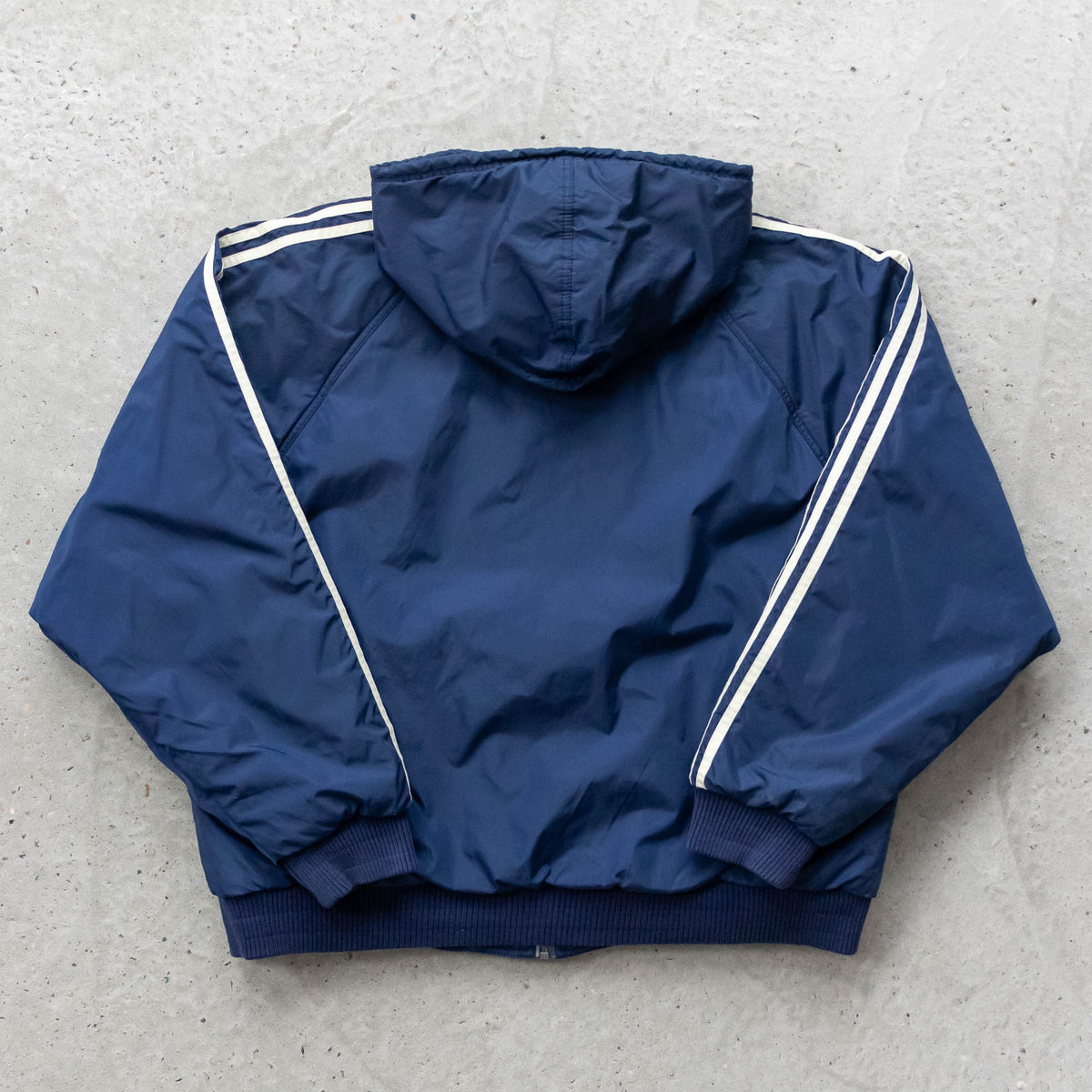 Adidas Big Logo Reversible Hooded Jacket - 90s (L)