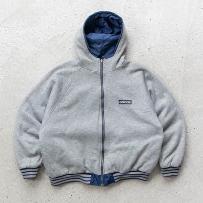 Adidas Big Logo Reversible Hooded Jacket - 90s (L)