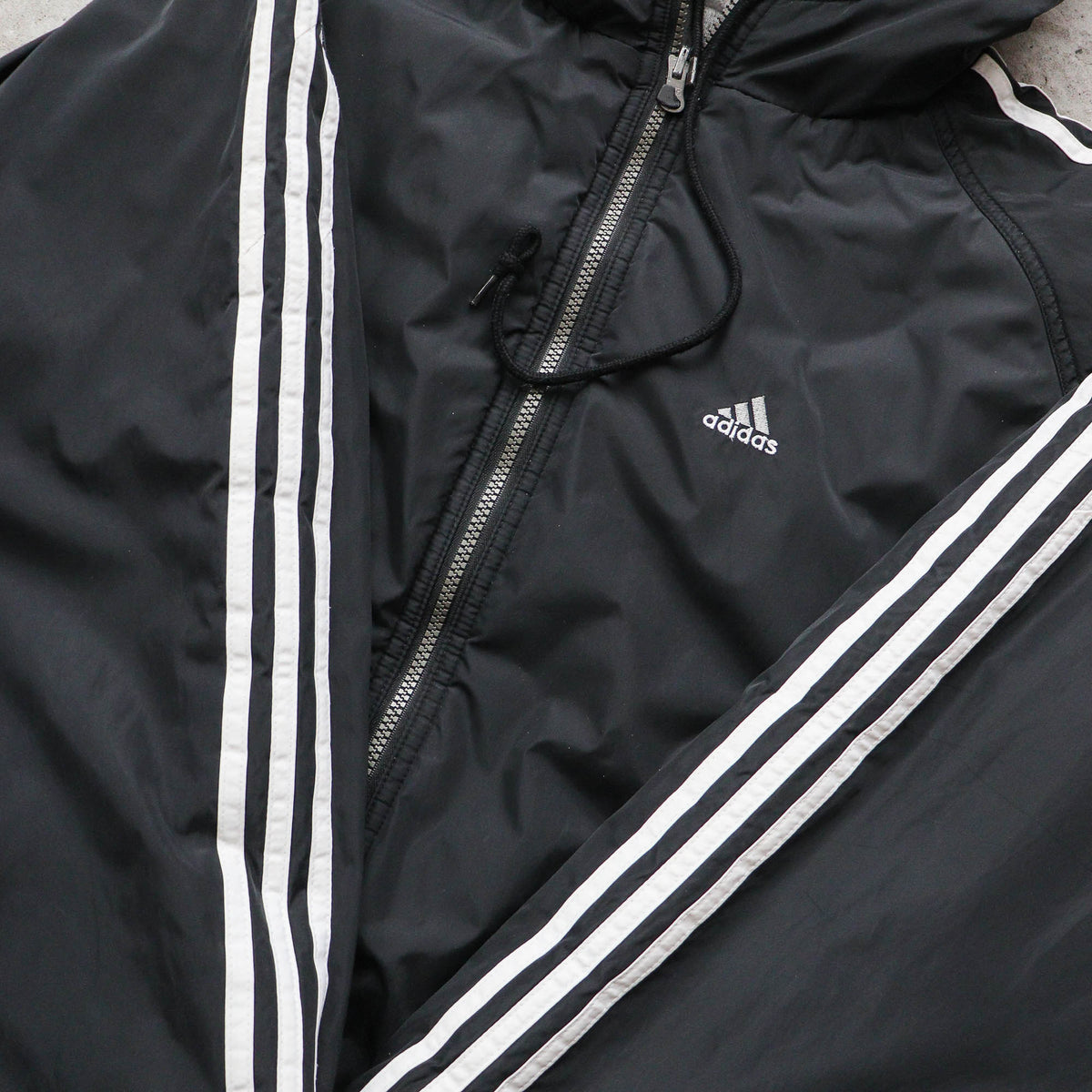 Adidas Big Logo Reversible Hooded Jacket - 90s (XL)