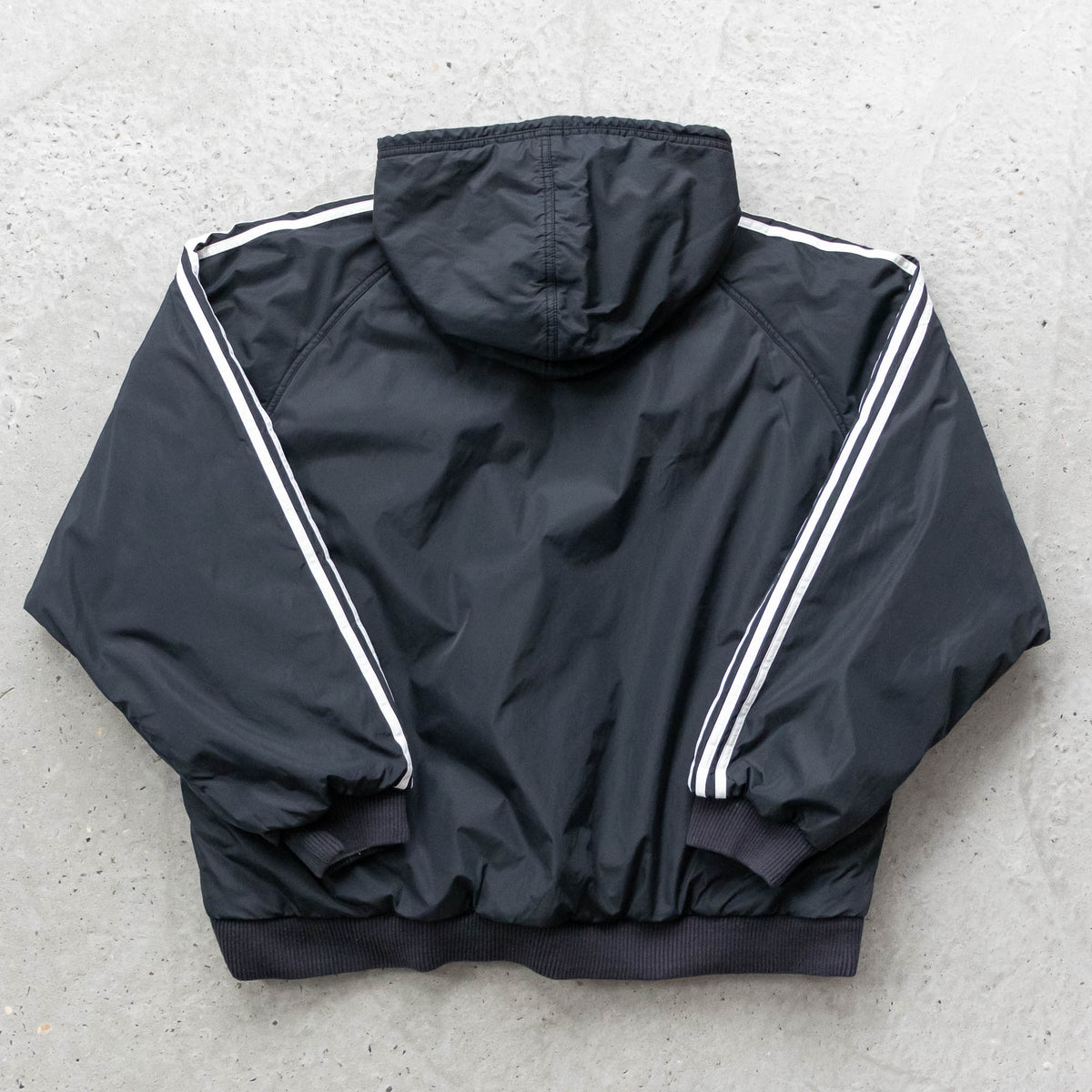 Adidas Big Logo Reversible Hooded Jacket - 90s (XL)